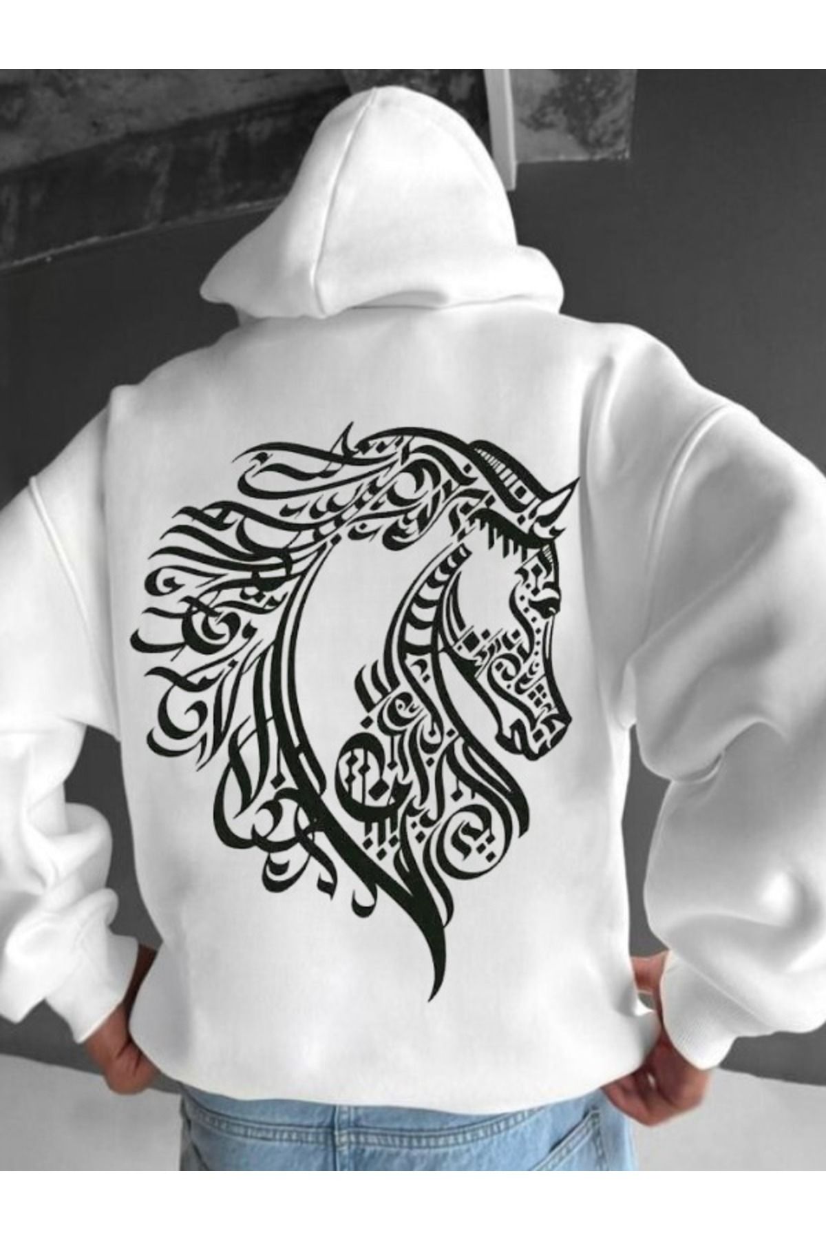 EFFRENATU Universe Kışlık Sweatshirt Palıstine suriye Baskılı Oversize Kalın Kapüşonlu Hoodie