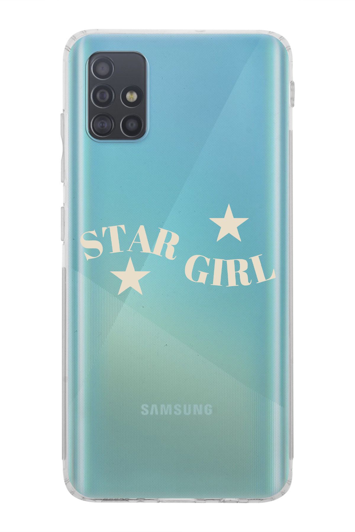 moonset Samsung Galaxy M51 Uyumlu Star Girl Tasarımlı Baskılı Şeffaf Telefon Kılıfı