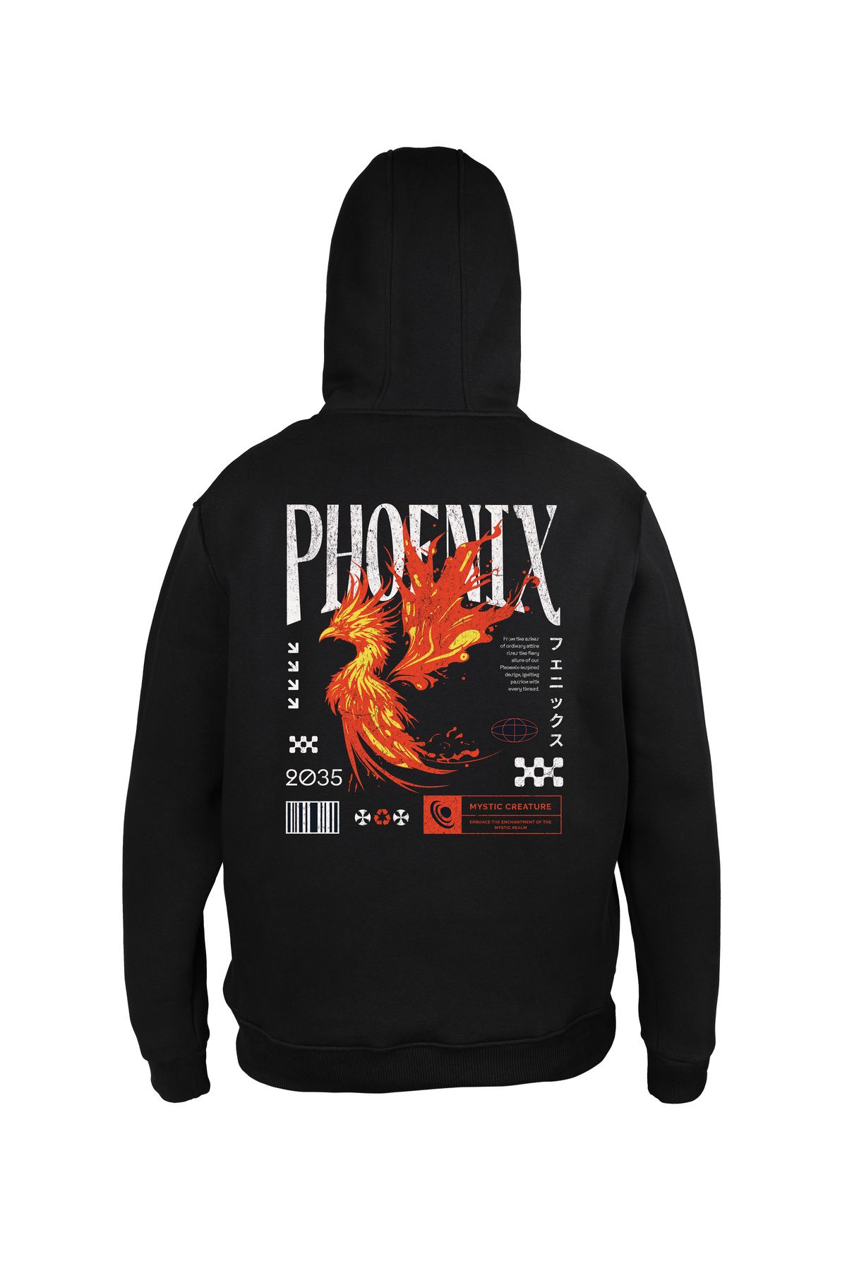 2XB Phoneix Unisex Oversize Kapüşonlu Sweatshirt