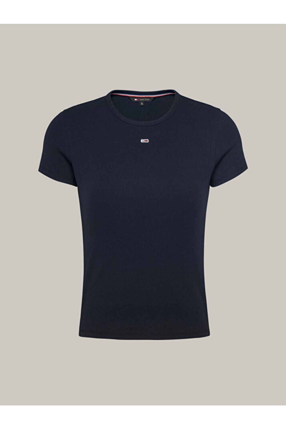 Tommy Hilfiger Ruffle Sleeve Ribbed Slim T-Shirt