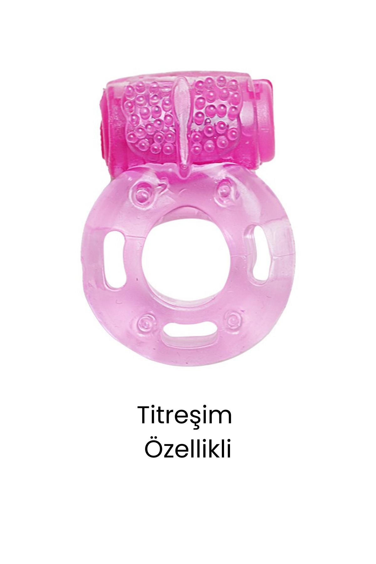 Tırtıklı Titreşimli Penis Halkası Pink