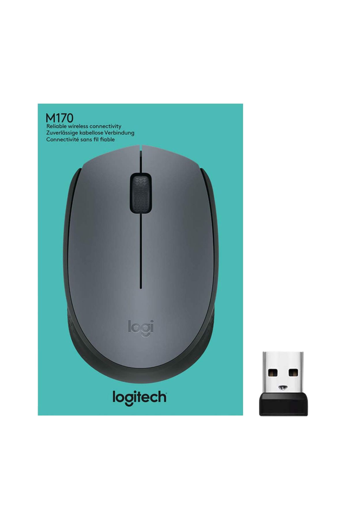 logitech-M170 1000Dpi 3 Key Optical Wireless Mouse - 910- 004642 3
