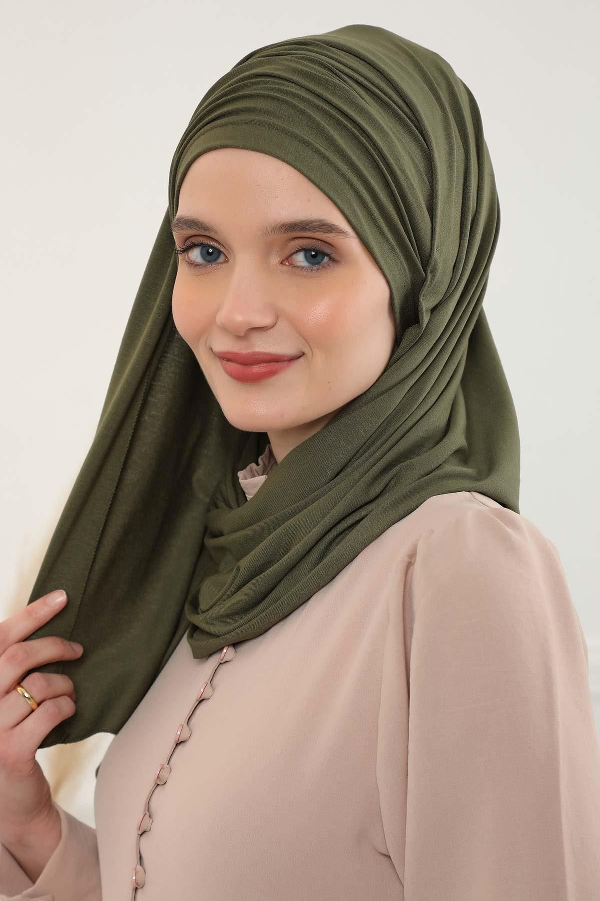 Aisha's Design-Drawstring Combed Cotton Bonnet Shawl,bt-1 7