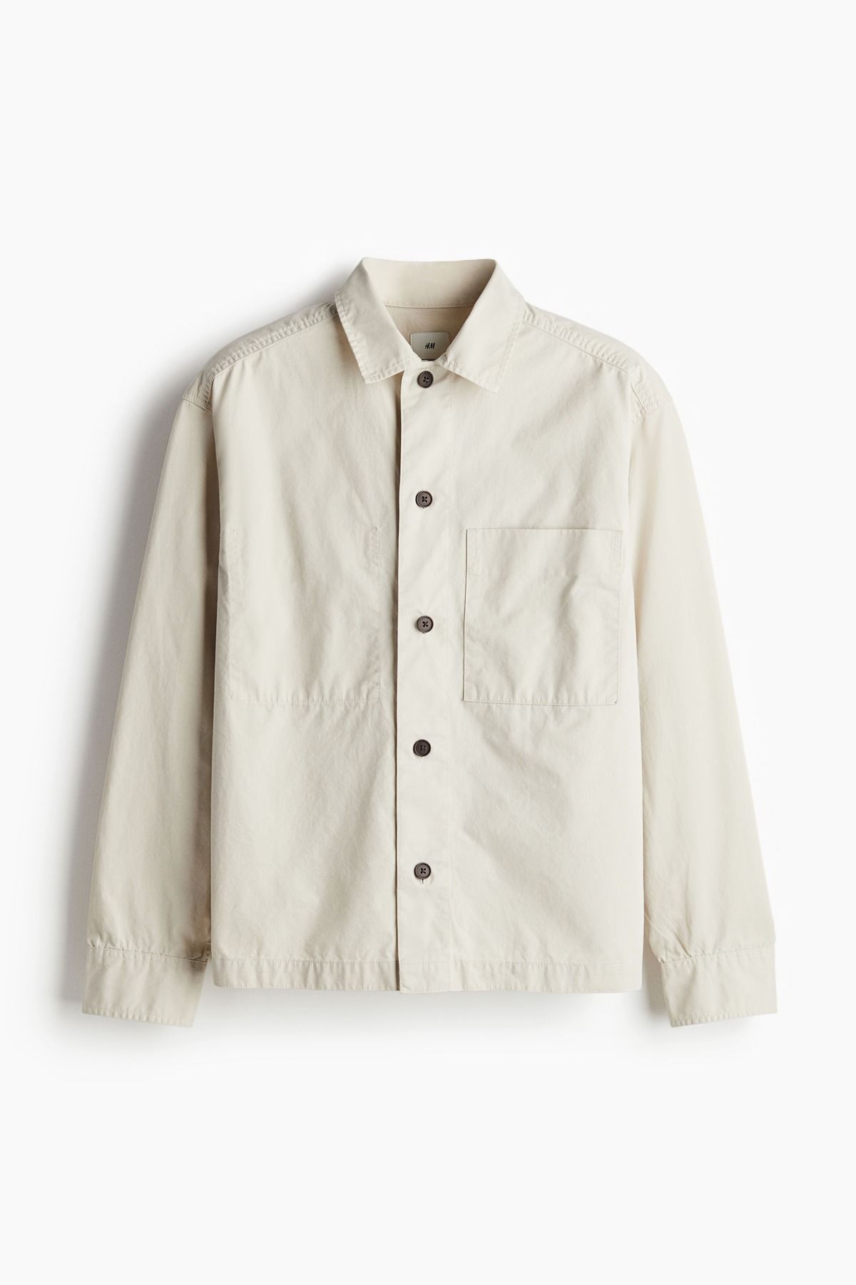 H&M Regular Fit Gabardin Overshirt Gömlek