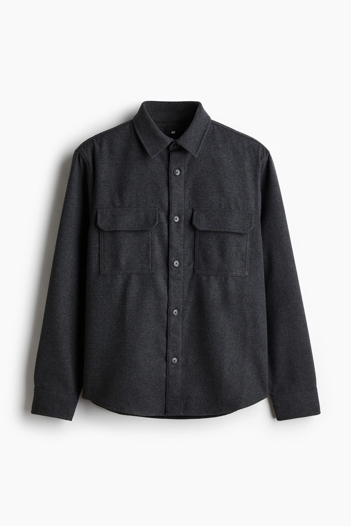 H&M Regular Fit Keçeli Overshirt Gömlek