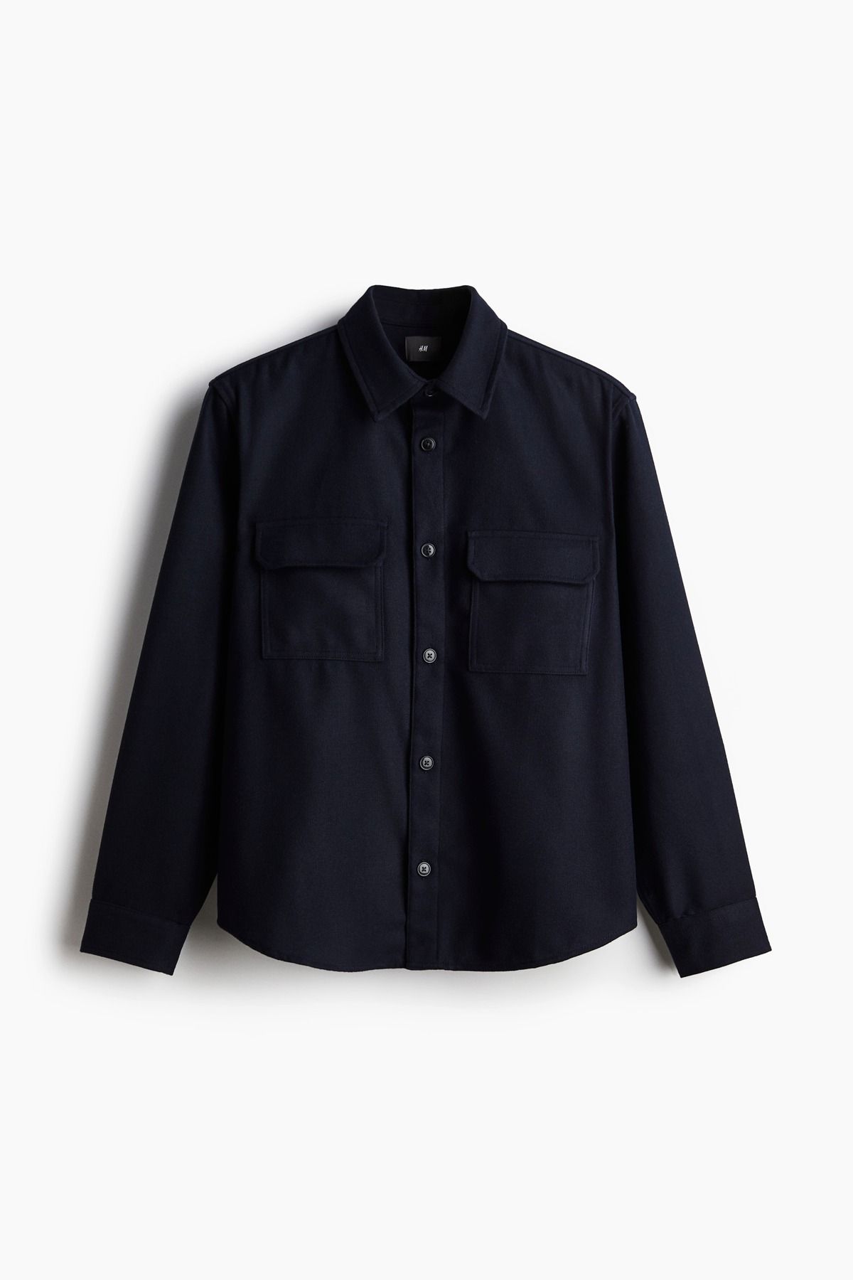 H&M Regular Fit Keçeli Overshirt Gömlek