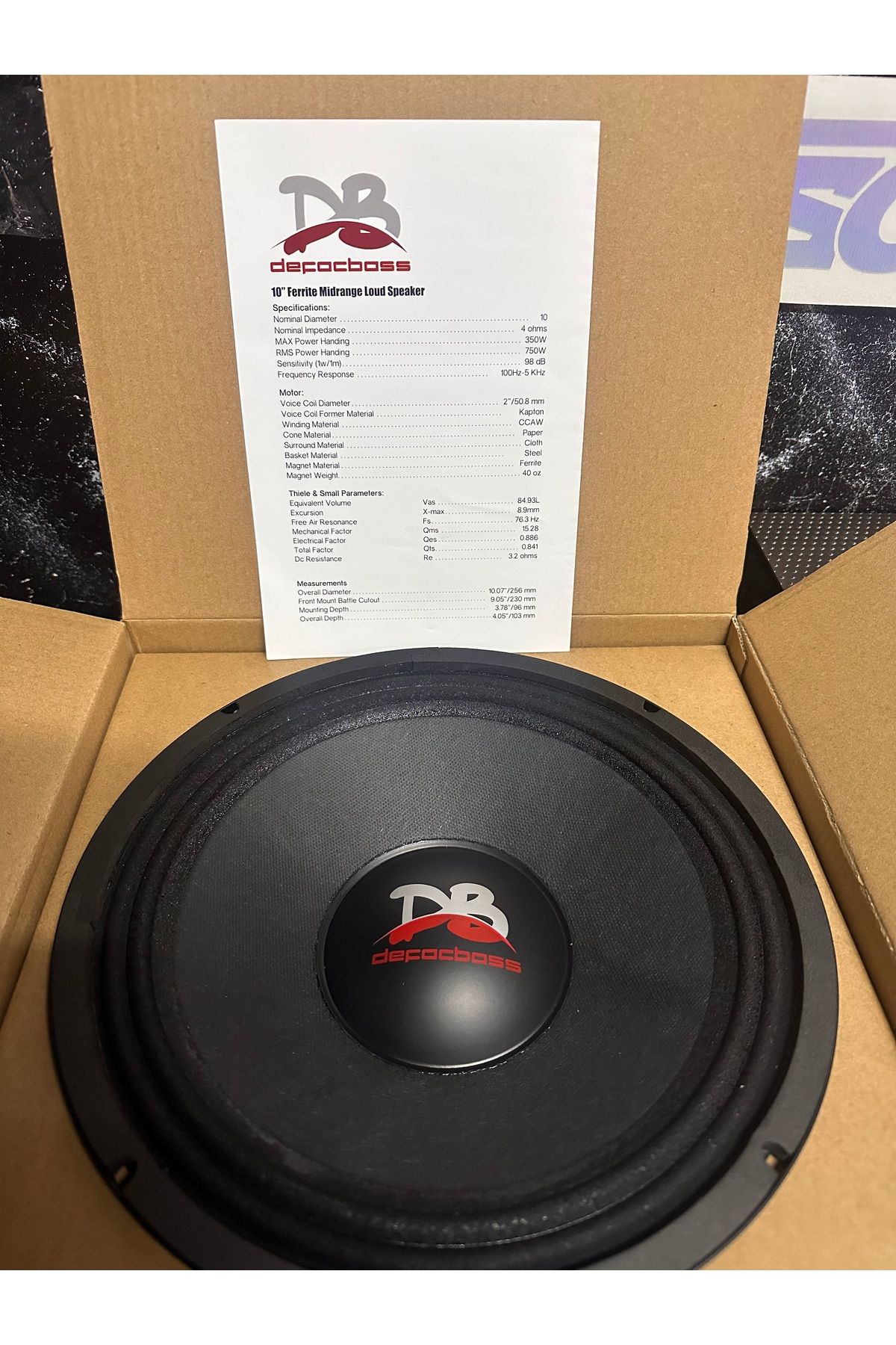 Defacbass DB-10M 25Cm Midrange
