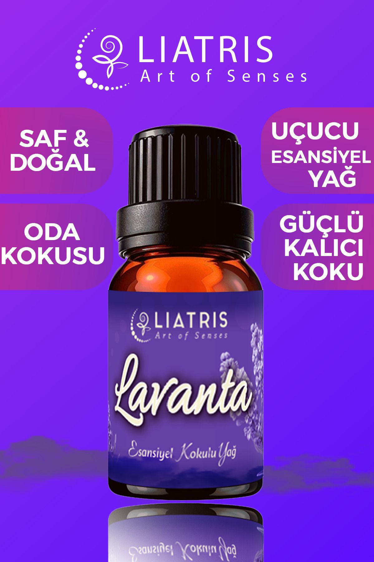 liatris Lavanta esansiyel uçucu yağ,hava nemlendirici,buhurdanlık,oda parfümü 10ml %100 Saf & doğal koku