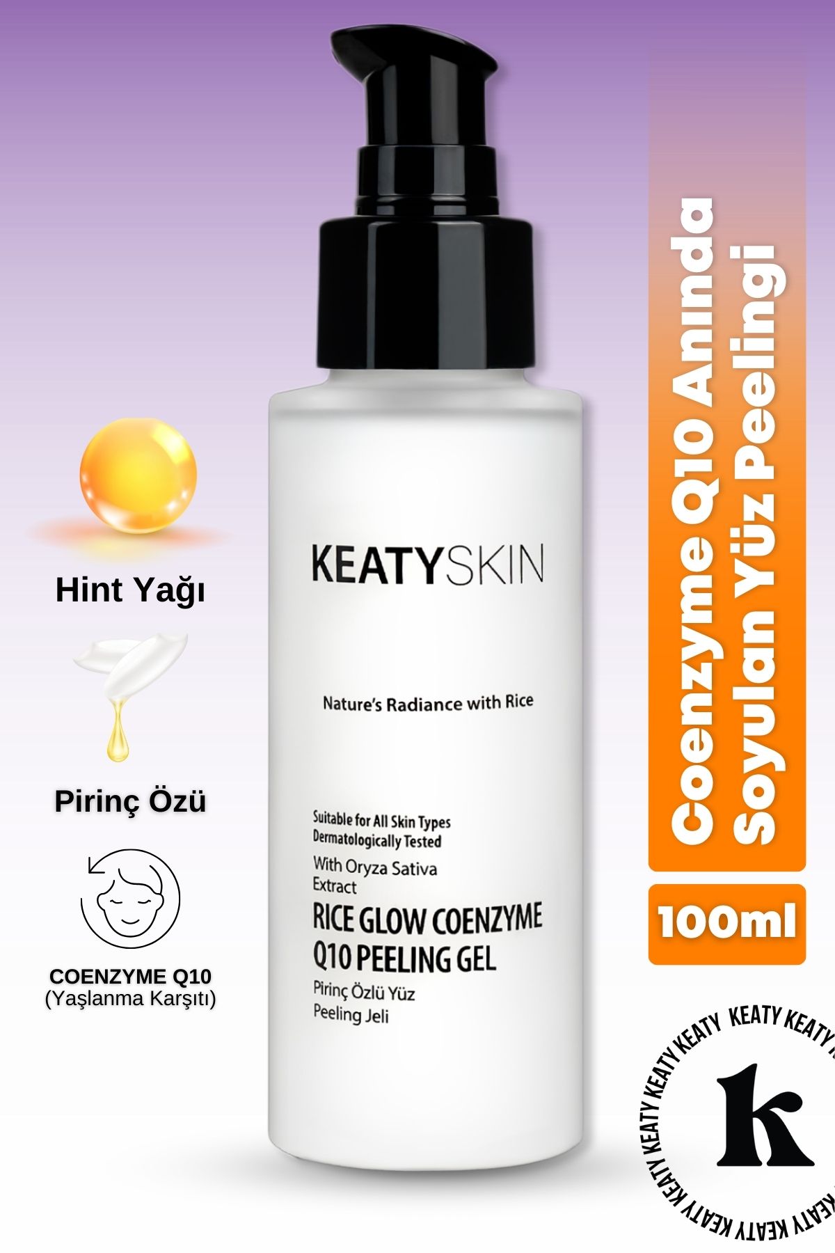 KEATY Pirinç Özlü Arındırıcı Aydınlatıcı Anında Soyulan Yüz Peelingi | 100ml