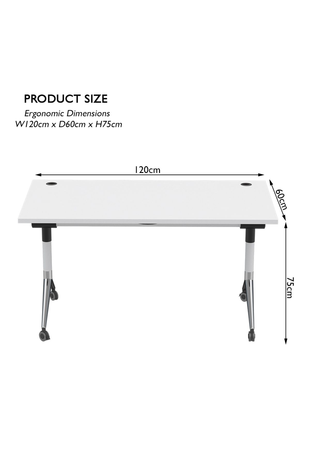 Mahmayi-ZF-08A Multipurpose Foldable Training/Computer Table, Adjustable Standing Desk-White (white) 3