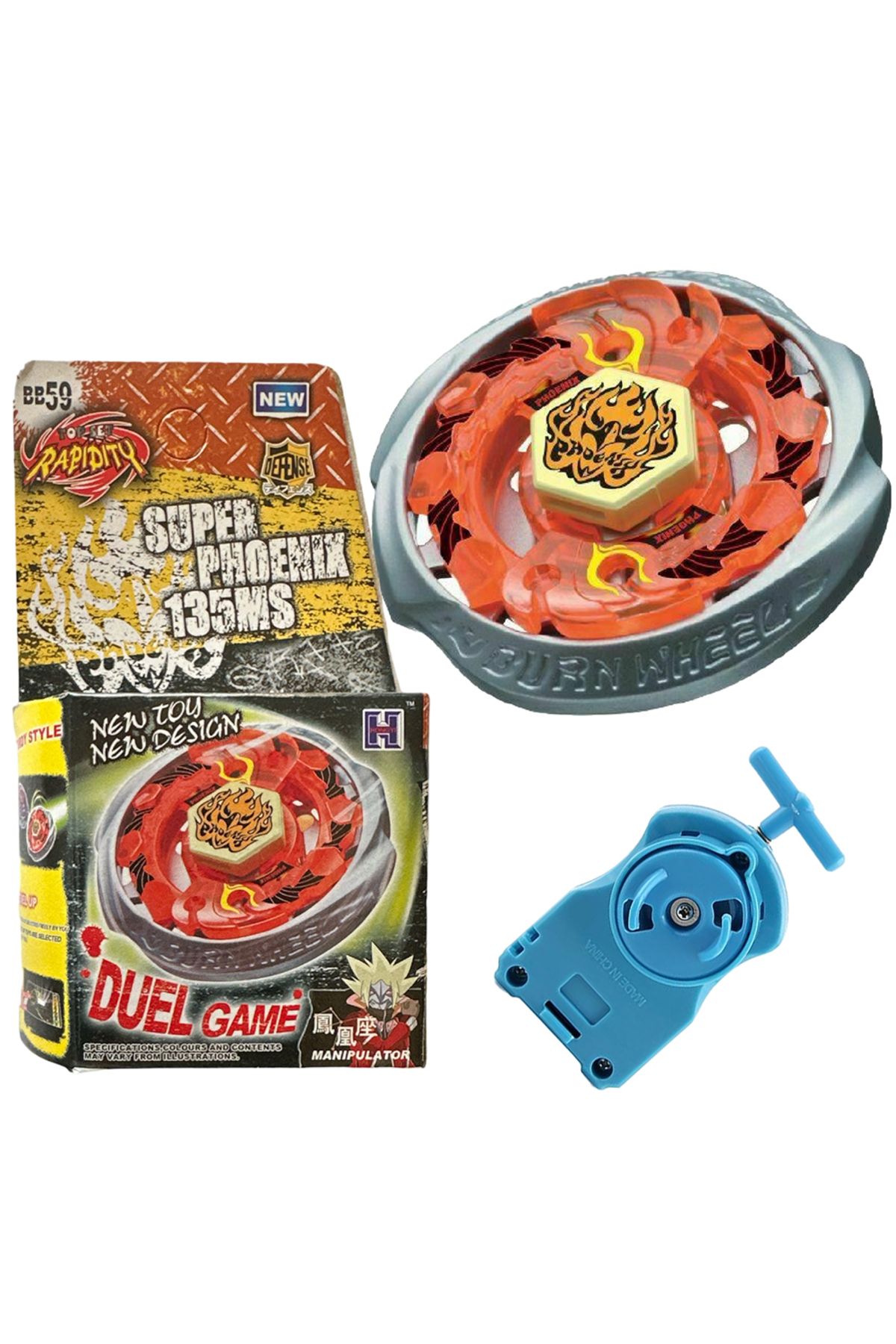 RAPIDITY BB59 BEYBLADE METAL FUSION Burn Fireblaze Phoenix TOPAÇ HEDİYE OYUNCAK