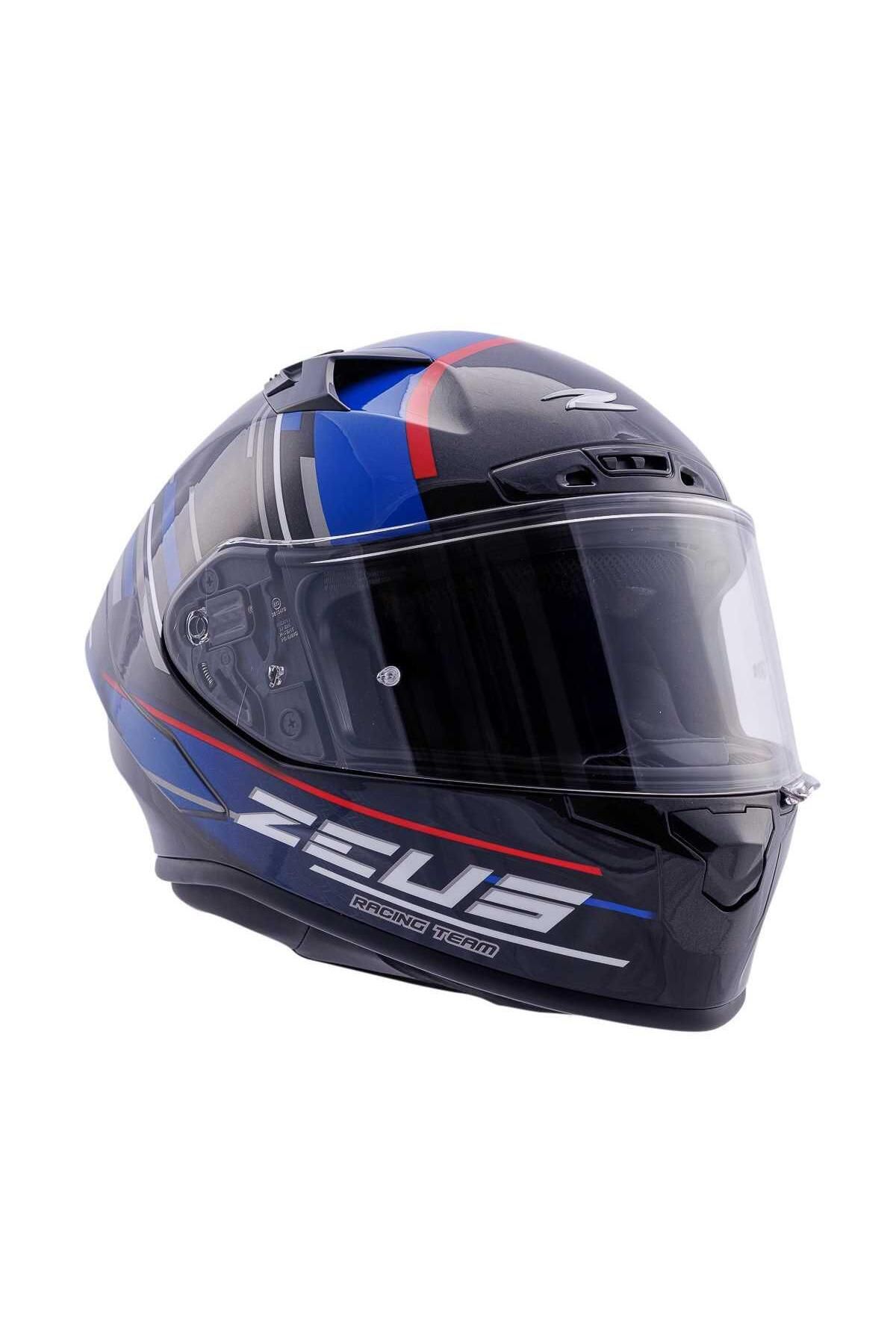 ZEUS KASK/ZS-826 PEARL BLACK BK15 BLUE