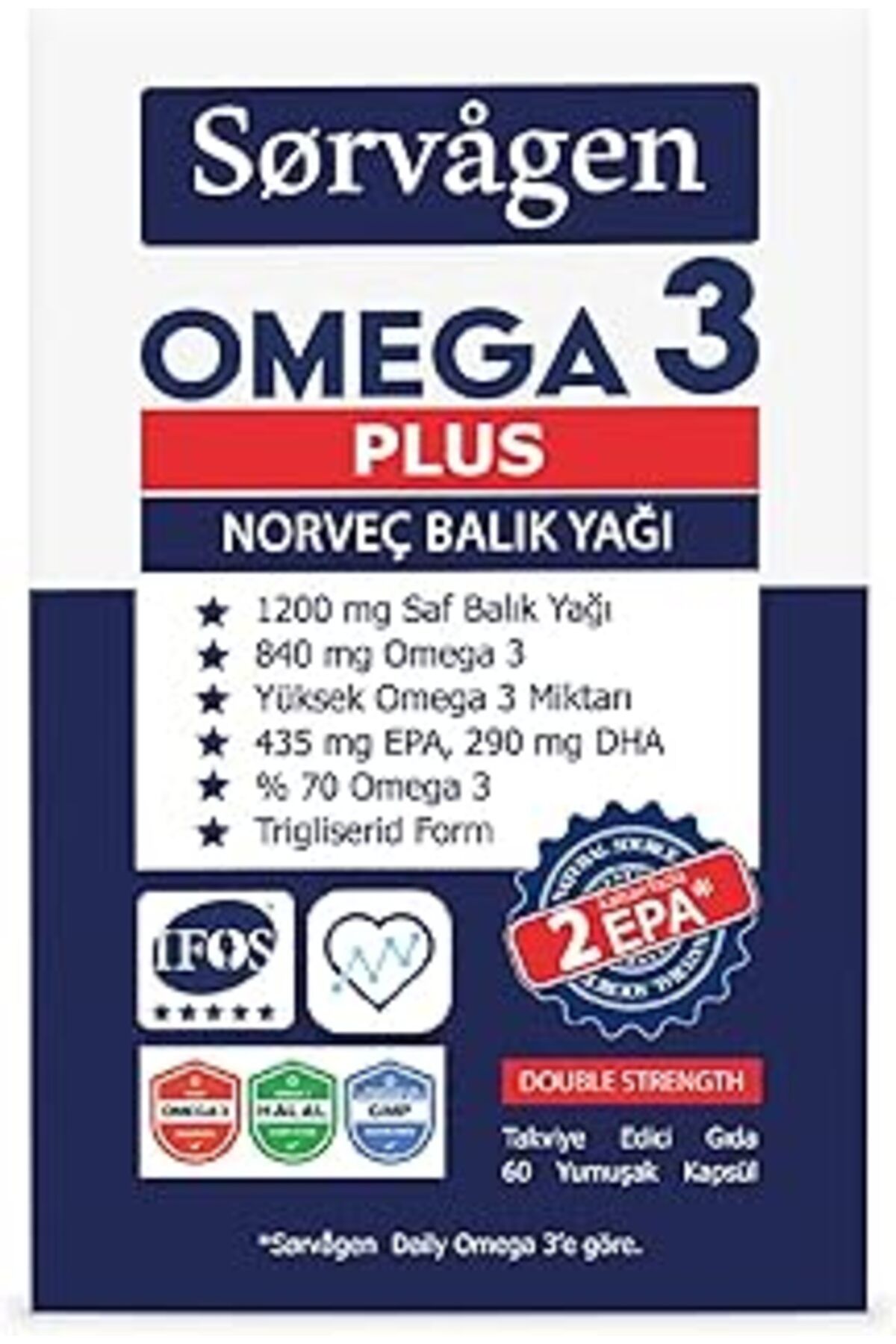 nerede bulurum Sorvagen Omega3 Plus 1200Mg Balık Yağı, 60 Kapsül