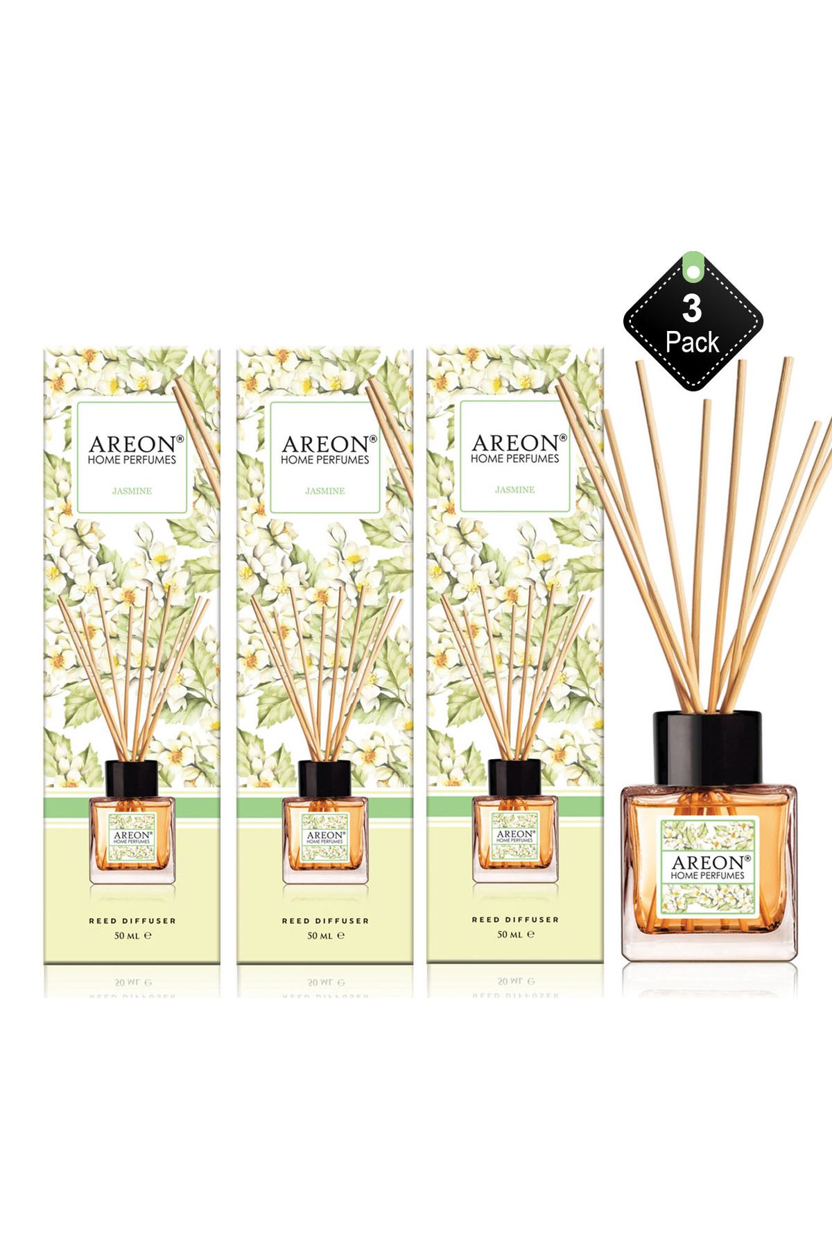 Areon-Pack Of 3 Areon Home Perfumes 50 ml Garden Jasmine 1