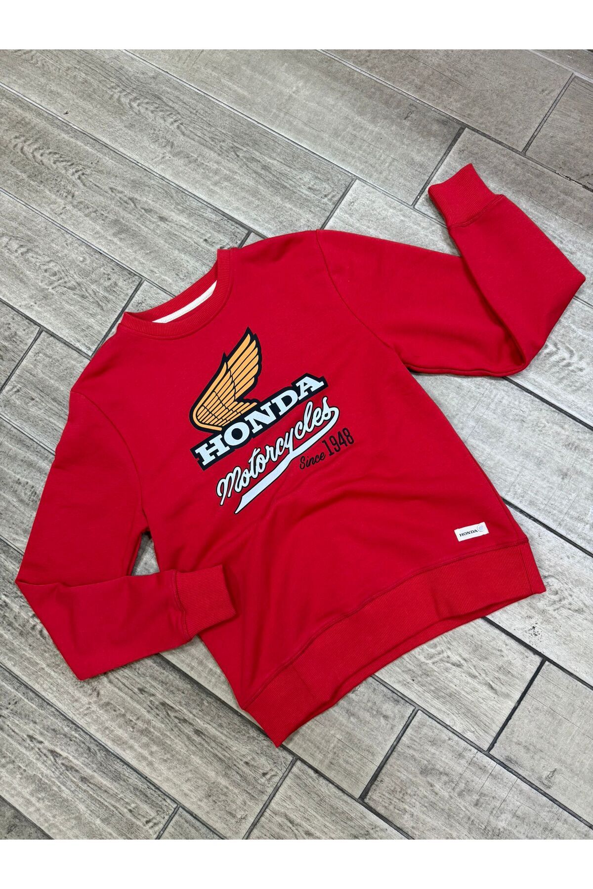 Honda Motorlu Bisiklet Yaka Sweatshirt