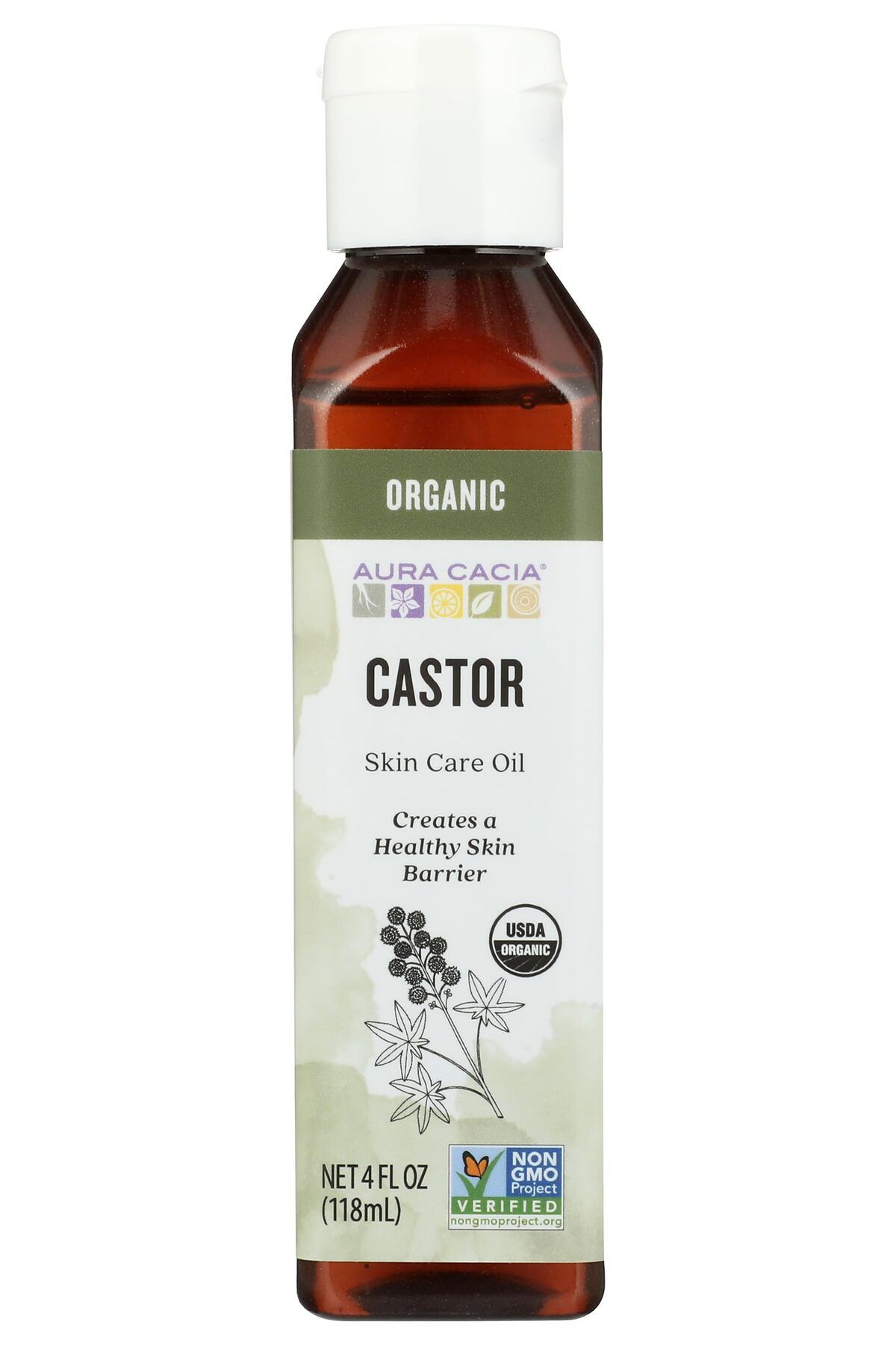 AURA Organic Castor Oil Organik Hint Yağı 118 ML