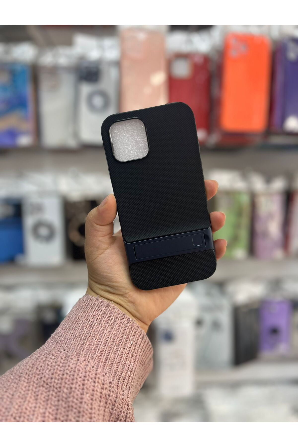 TECNOTREND Apple İphone 12 standlı verus silikon kapak
