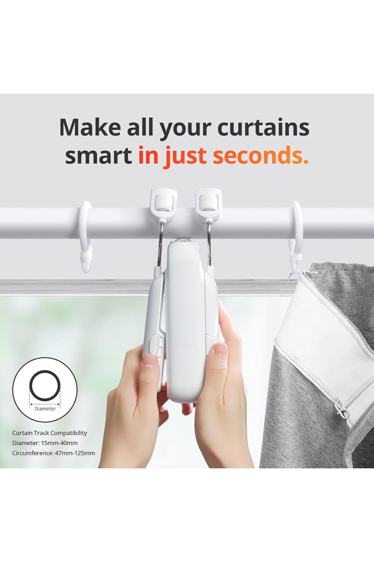SwitchBot-Rod 3 Smart Automatic Curtain Opener - Bluetooth Remote Control with App 8