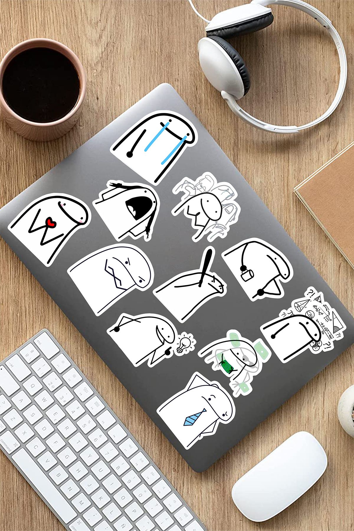 AR Sticker Mental Art Sanat Temalı Laptop Notebook Tablet Sticker Set 19