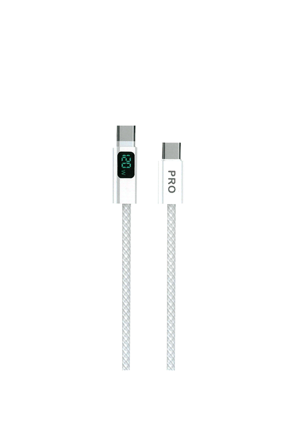 120w Super Speed Braided Type C To Type C Charging Cable 1.2 Meter With Digital Display