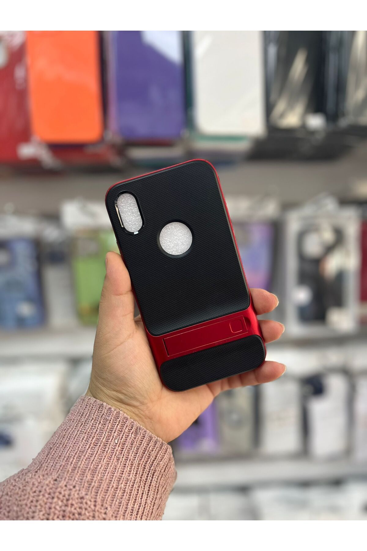 TECNOTREND APPLE İPHONE XS STANDLI VERUS SİLİKON KAPAK