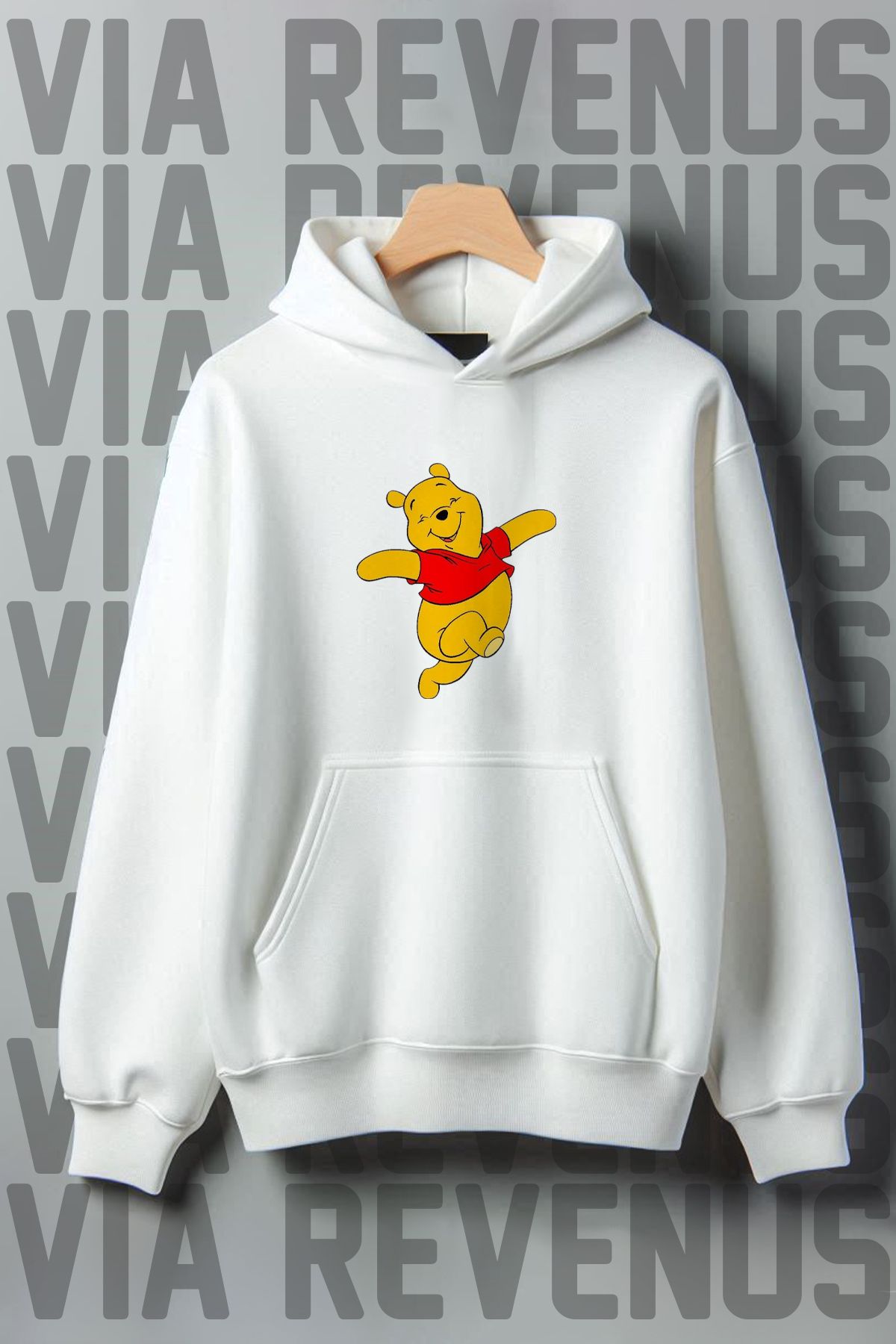 Vordevia Winnie The Pooh Baskılı Kapüşonlu Sweatshirt