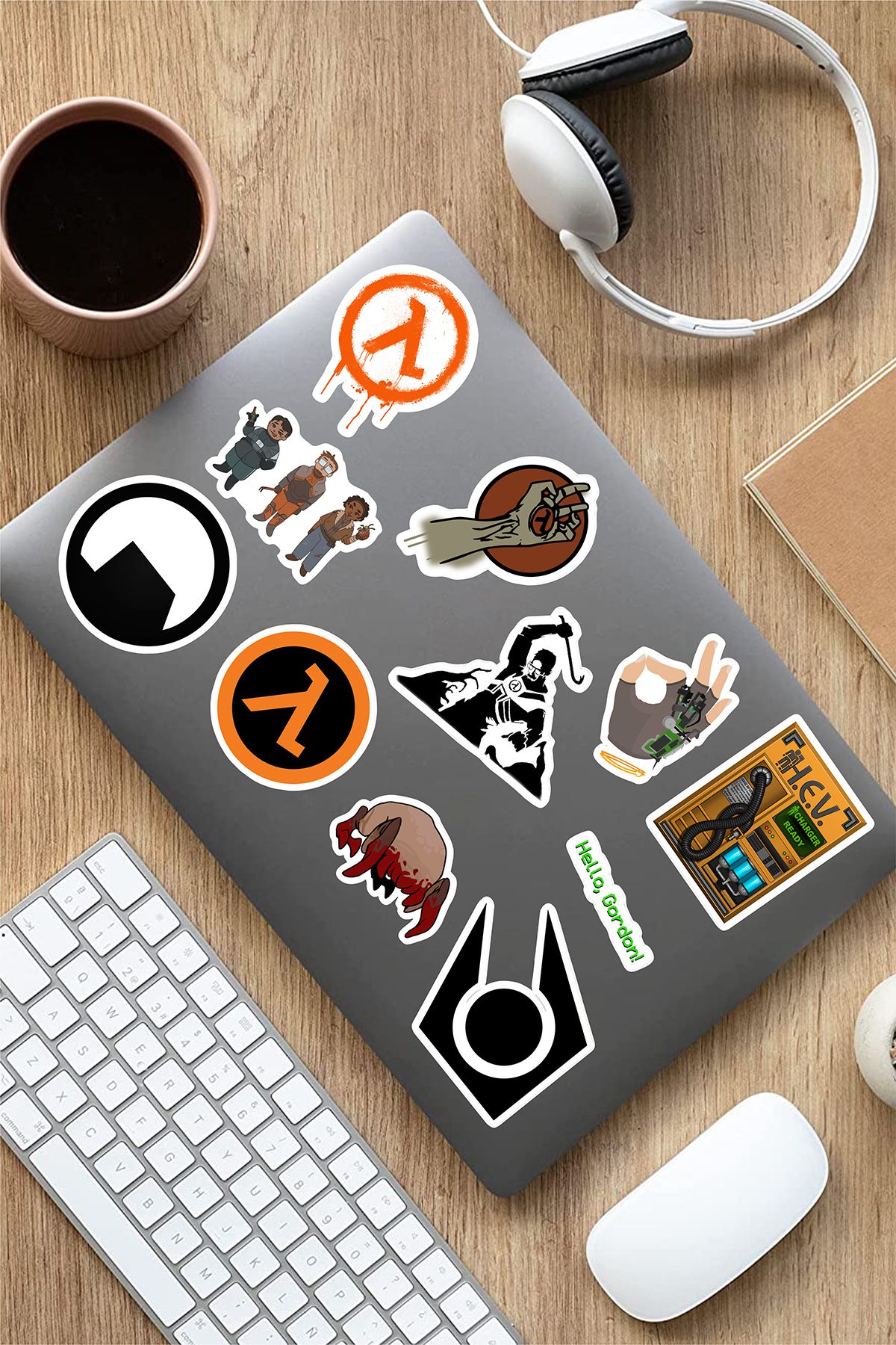 AR Sticker Game Temalı Laptop Notebook Tablet Sticker Set 8