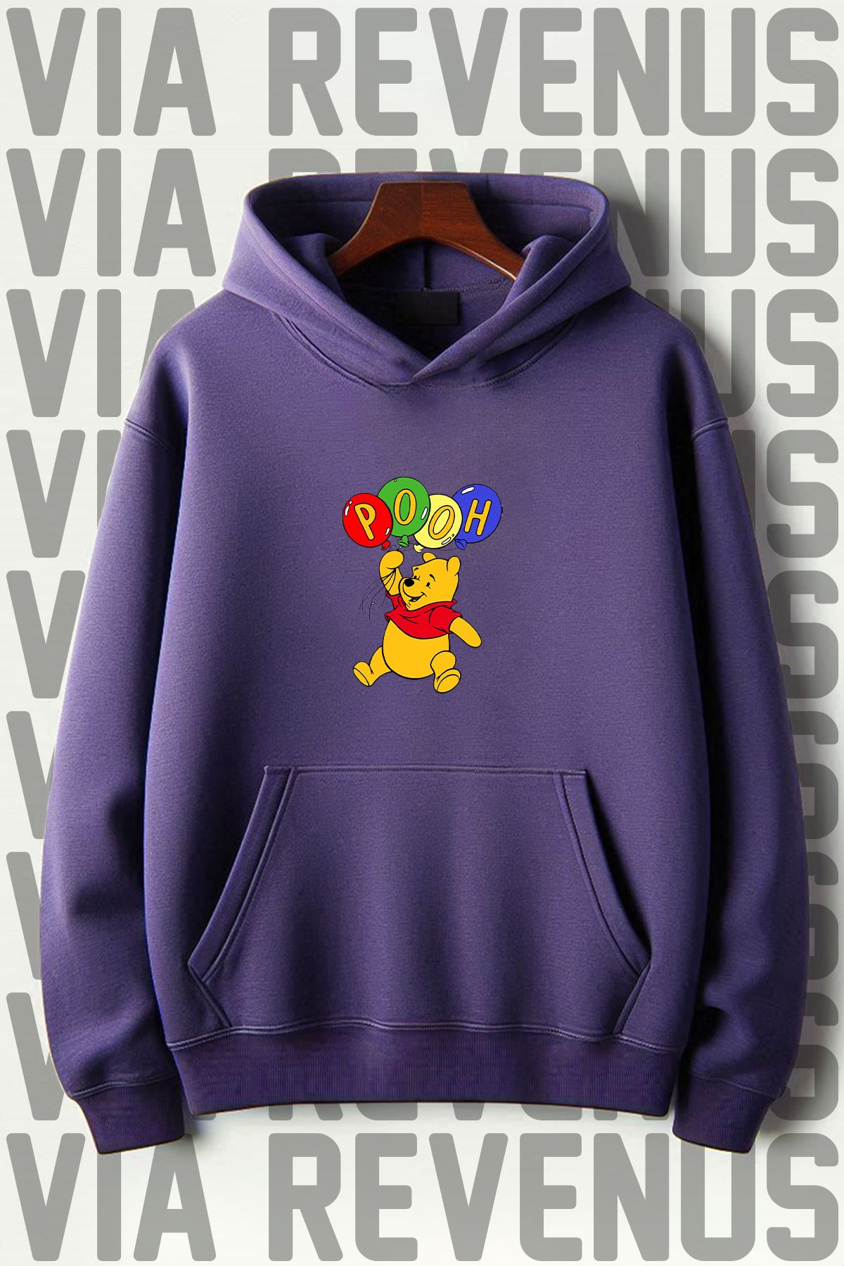 Vordevia Winnie The Pooh Baskılı Kapüşonlu Sweatshirt