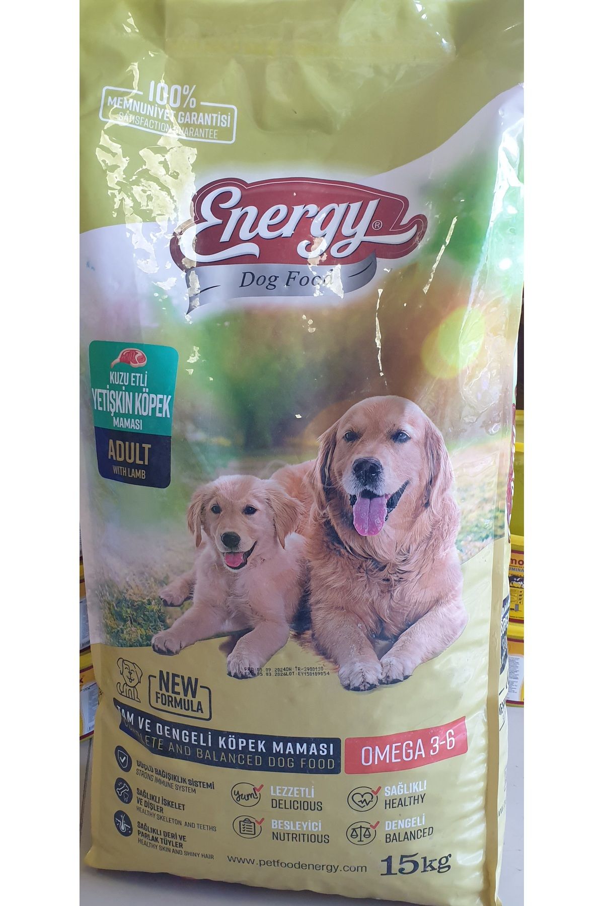 Energy kuzu etli köpek maması 15 kg