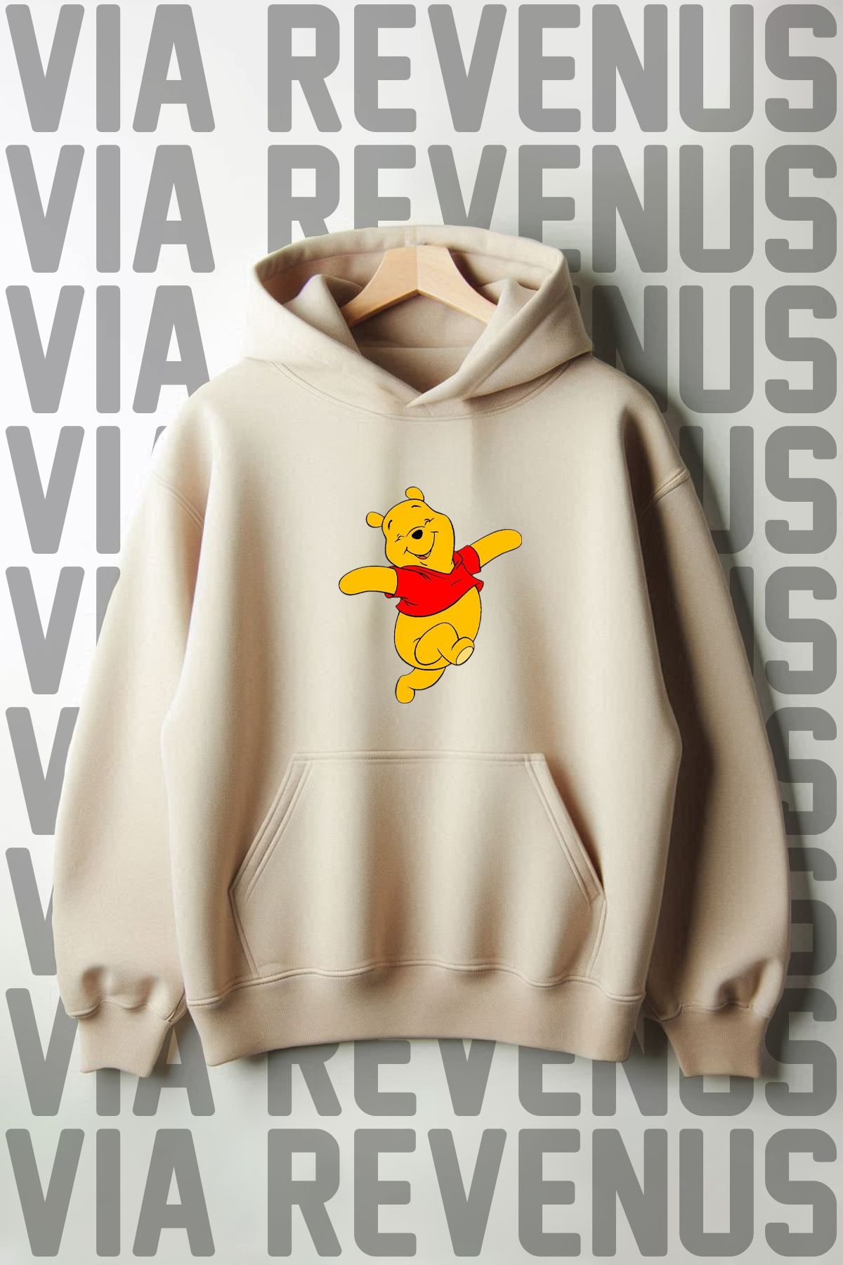 Vordevia Winnie The Pooh Baskılı Kapüşonlu Sweatshirt