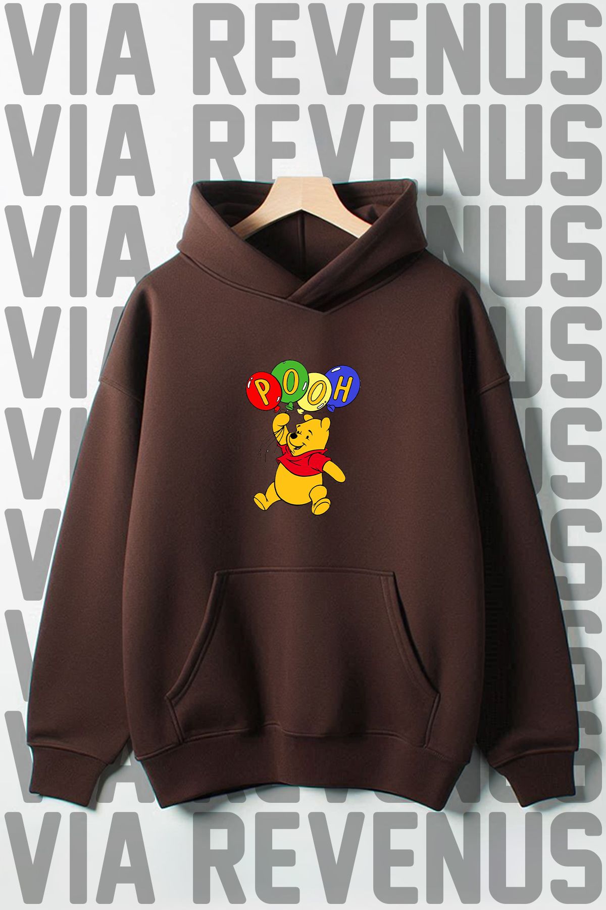 Vordevia Winnie The Pooh Baskılı Kapüşonlu Sweatshirt