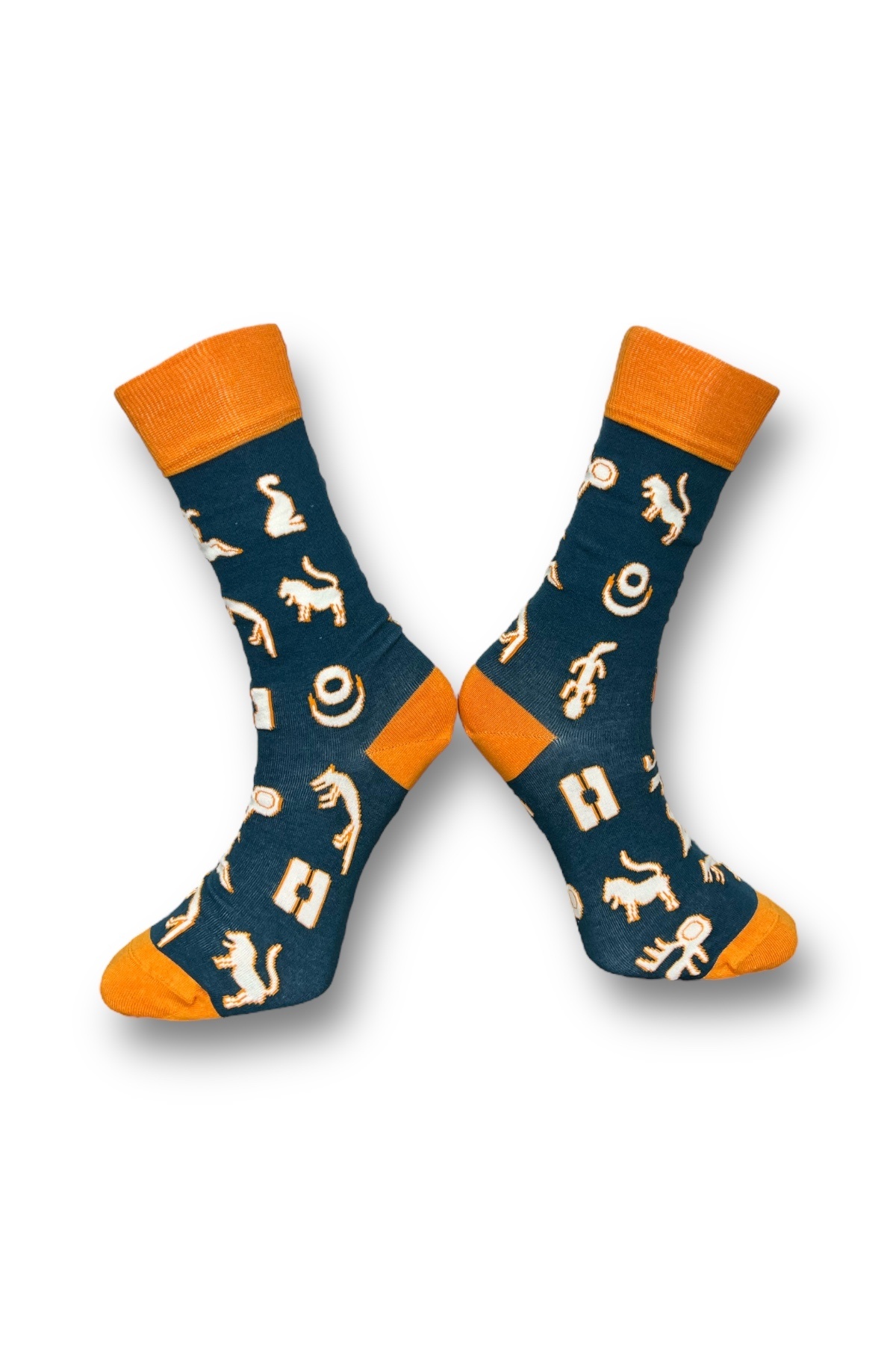 Mevo-3-Piece Unisex Flexible Moisturizing Cotton Colorful and Patterned Socks 5