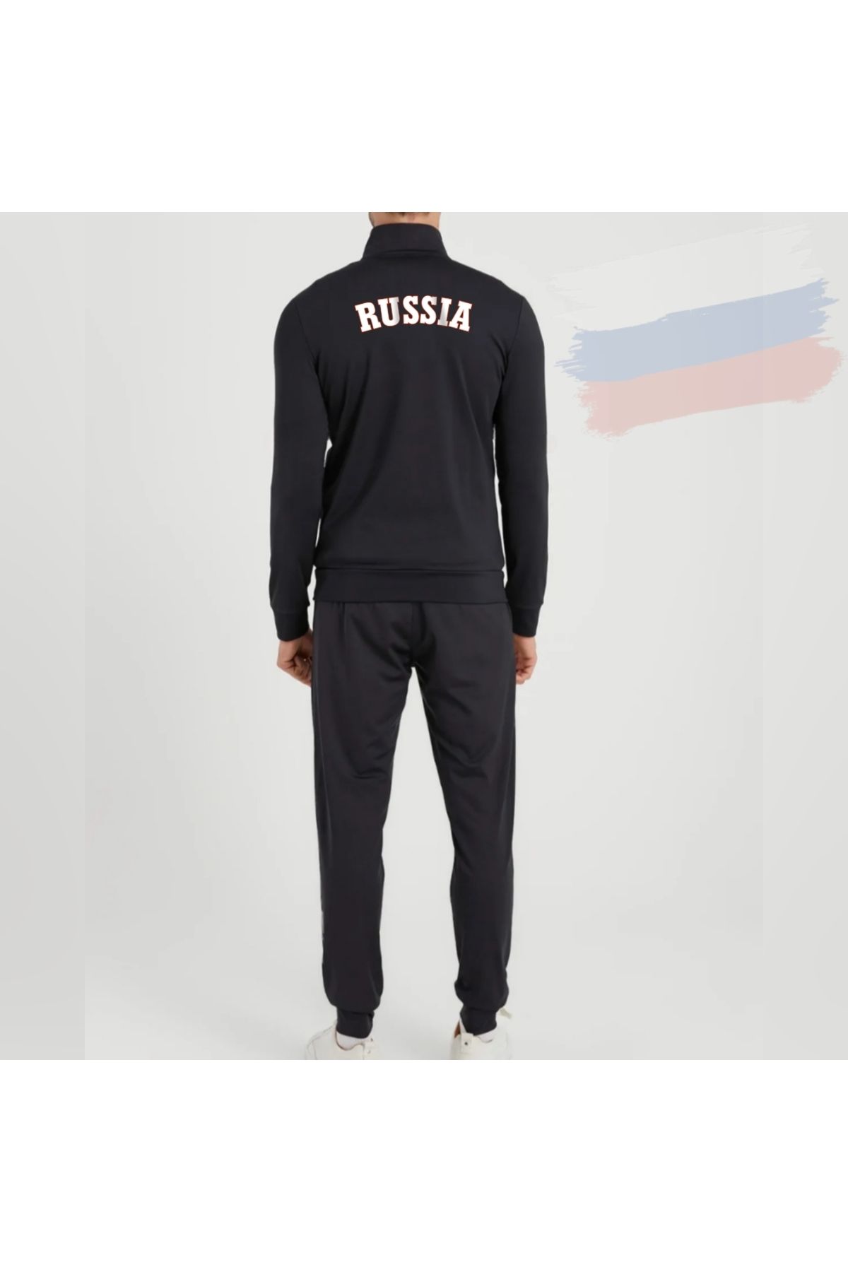 SARI-Russia Russia Emblem Diver Fabric Tracksuit Bottom Top Suit 2