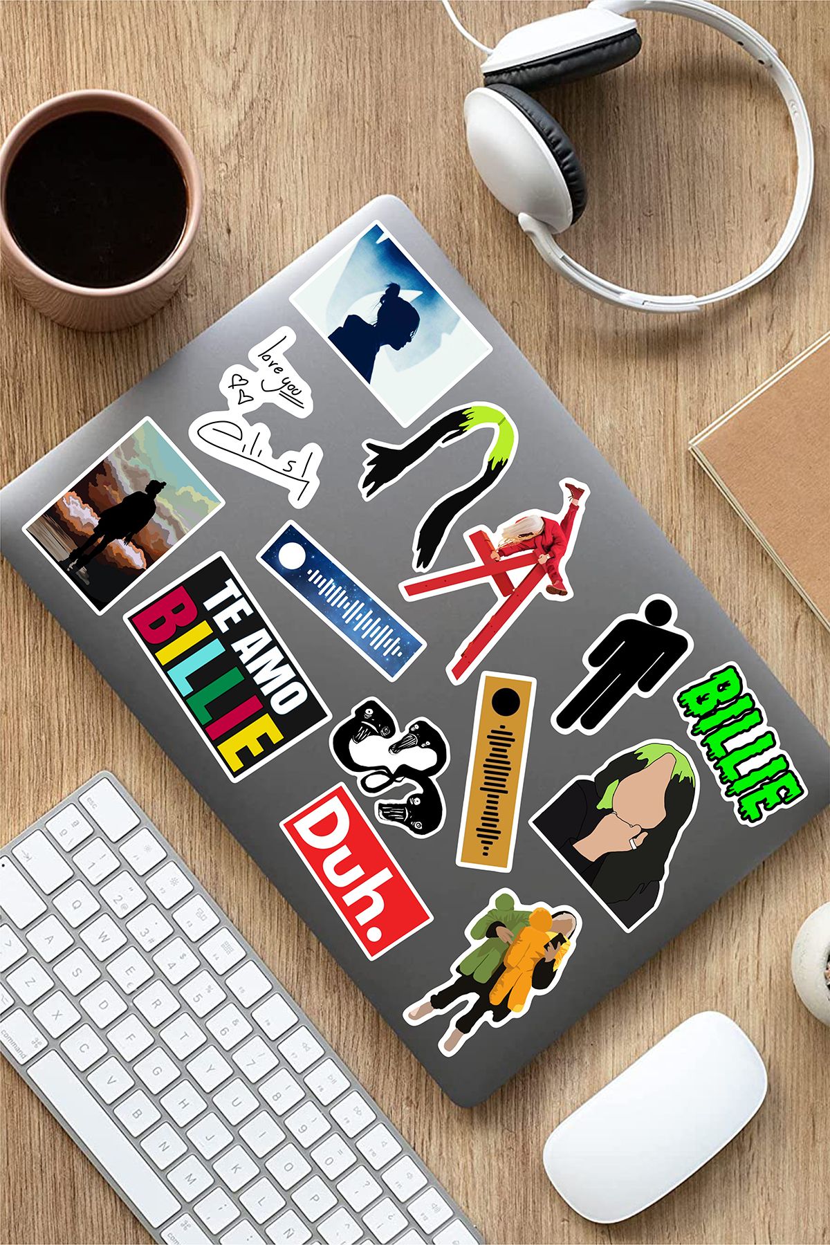 AR Sticker Billie Eilish Laptop Notebook Tablet Sticker Set 4