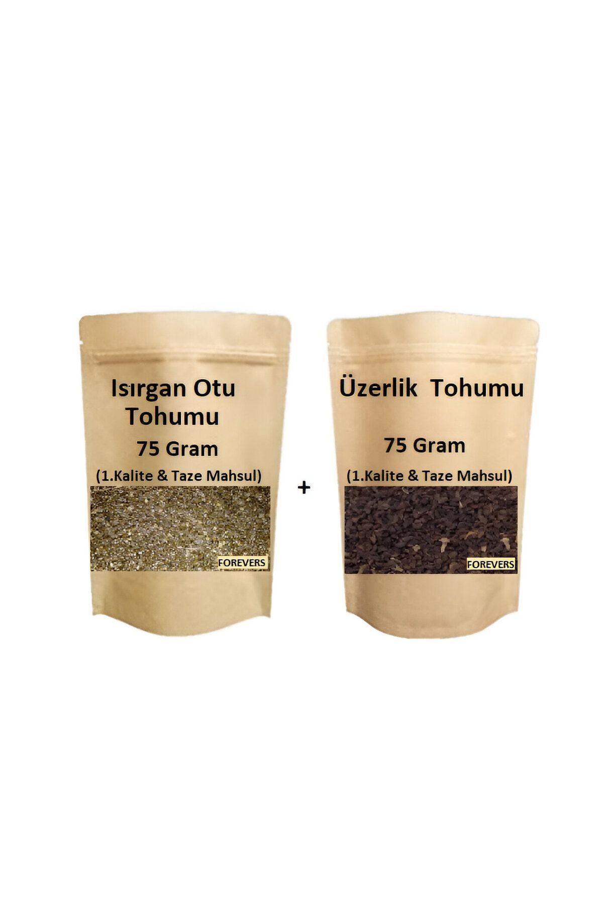 forevers 1.Kalite Isırgan Otu Tohumu 75 Gram+Üzerlik Tohumu 75 Gram