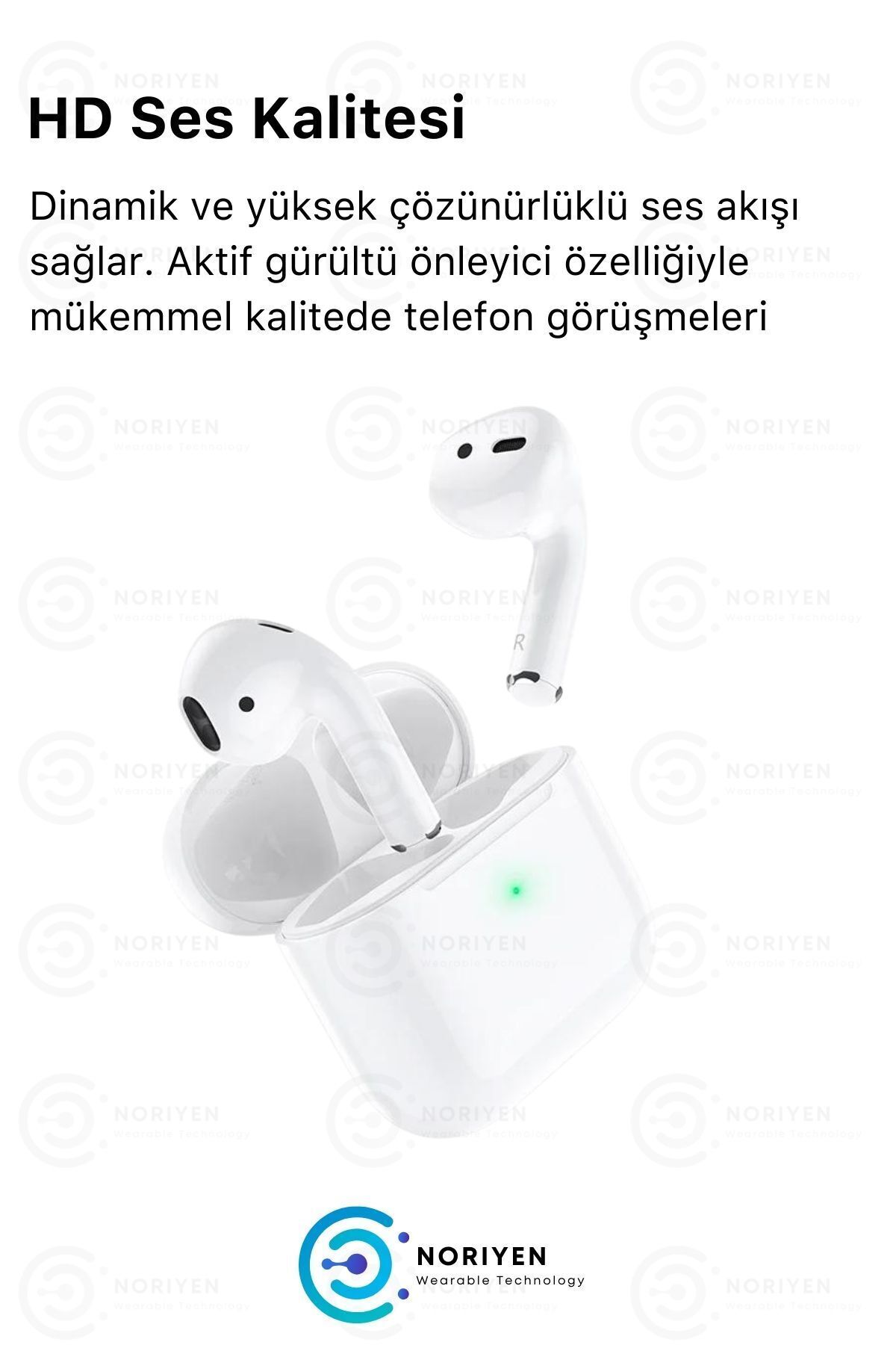 Premium Serisi White 2 Model IOS Android Uyumlu Aktif Gürültü Engelleme Kablosuz Bluetooth Kulaklık