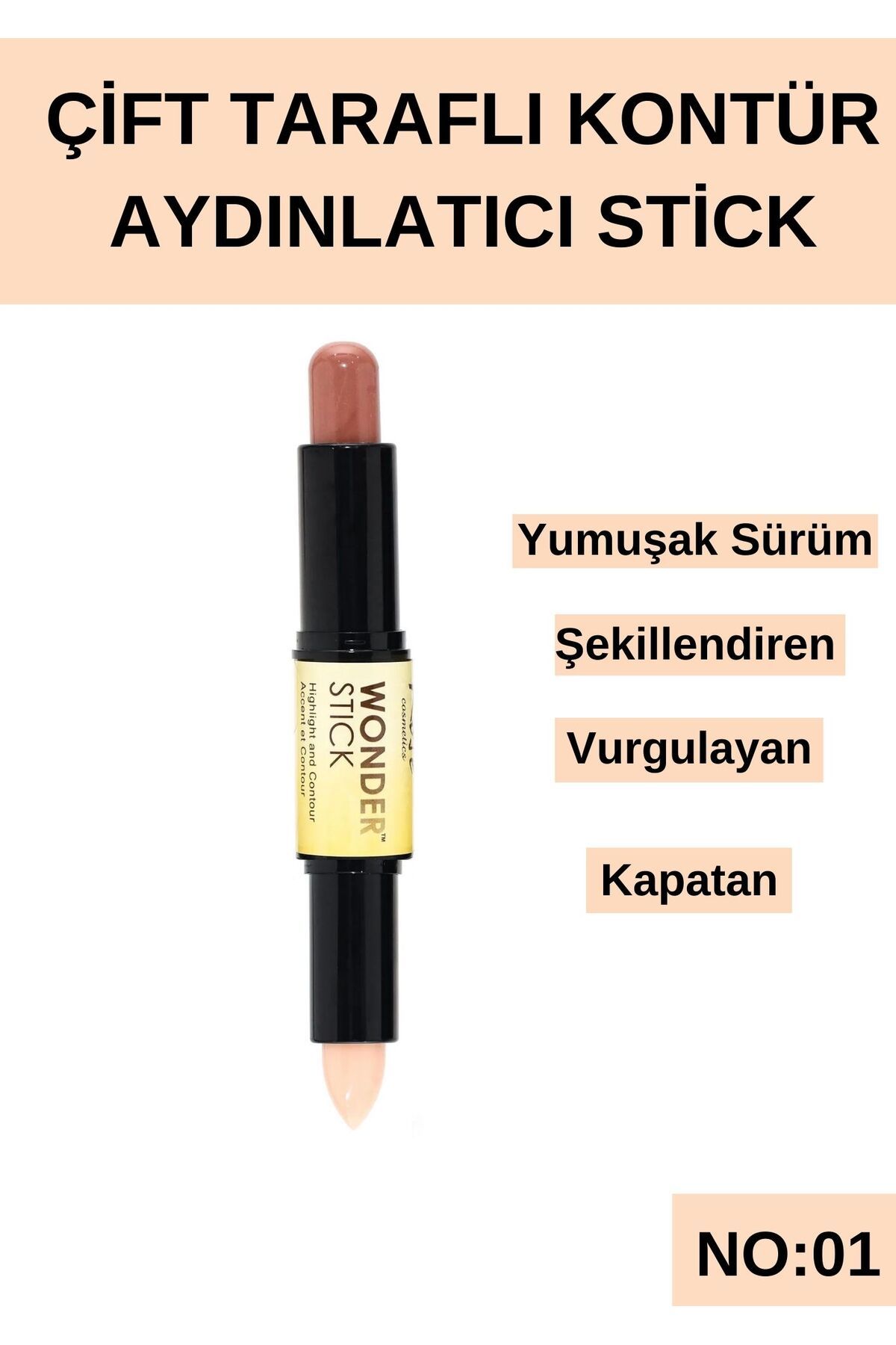 SETBEAUTY Çift Taraflı Kontür Aydınlatıcı Stick