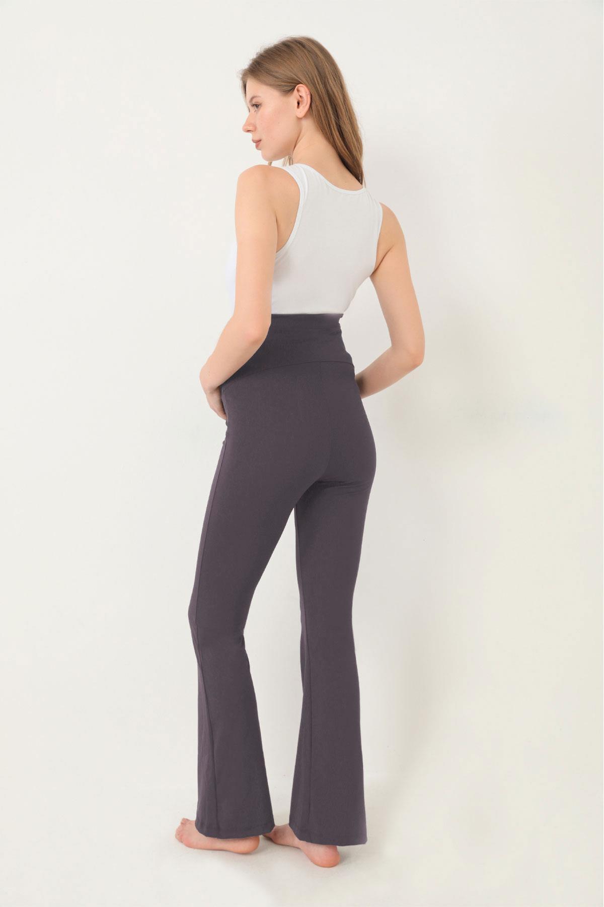 Cottonhill Füme Yüksek Bel Hamile İspanyol Paça Kadın Tayt fotoğrafı 2 (önizleme)