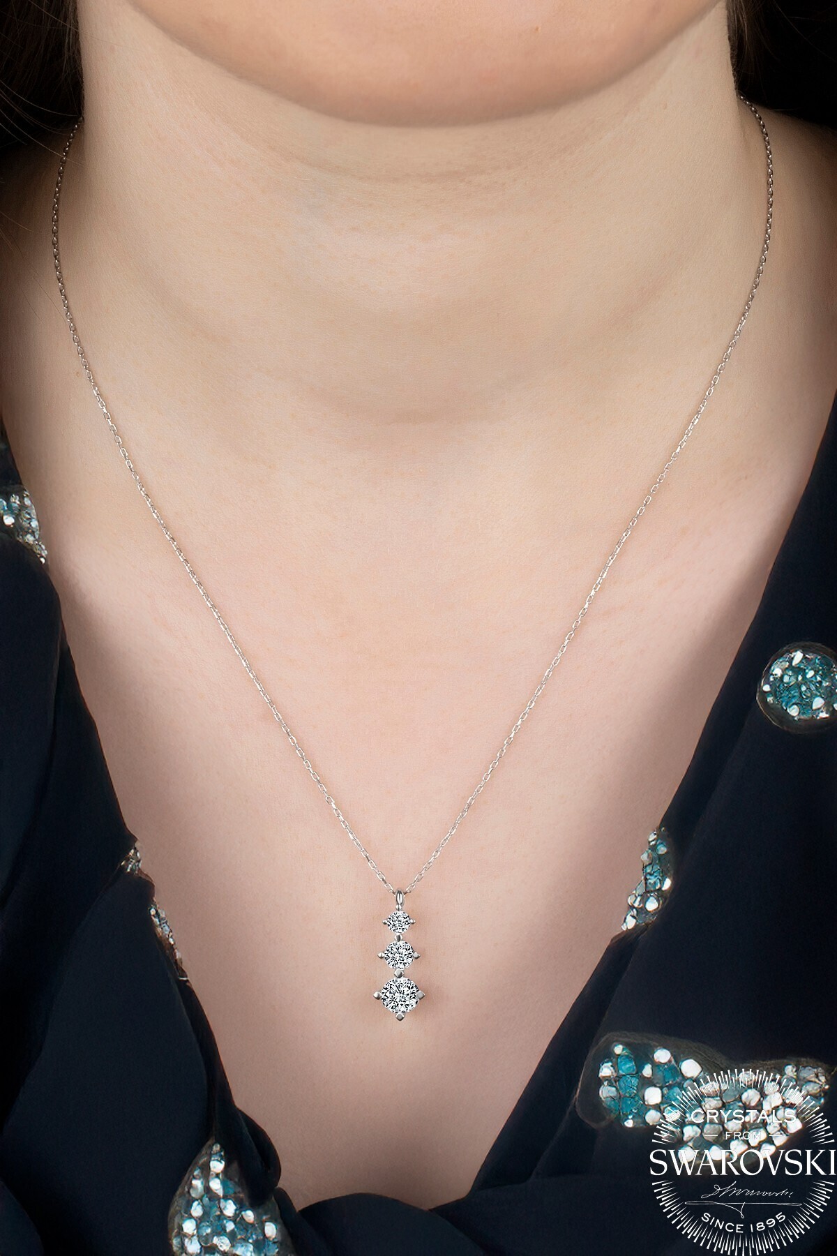 Swarovski-Zirconia Trilogy Necklace 1