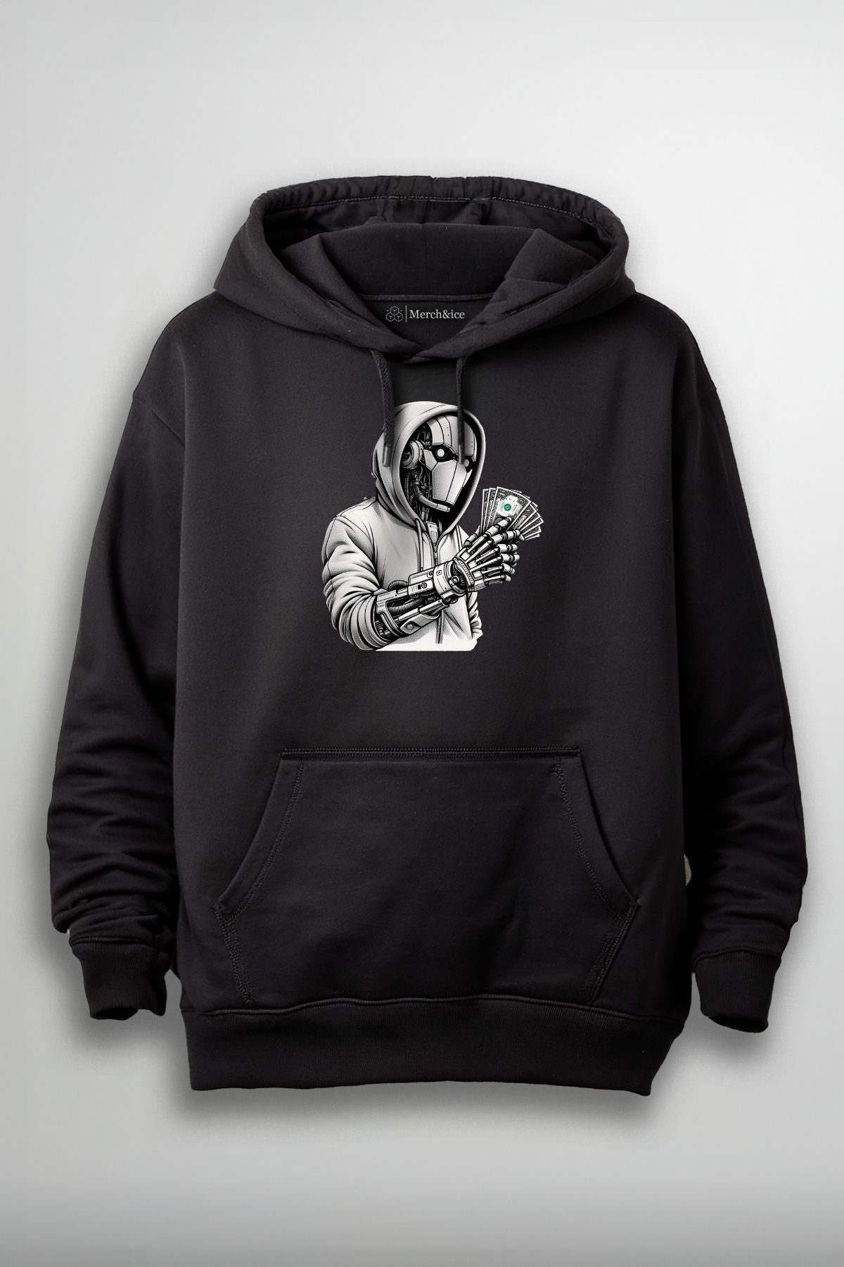 Merch&ice 1 Dolar Tutan Robot  Baskılı Unisex Sweatshirt