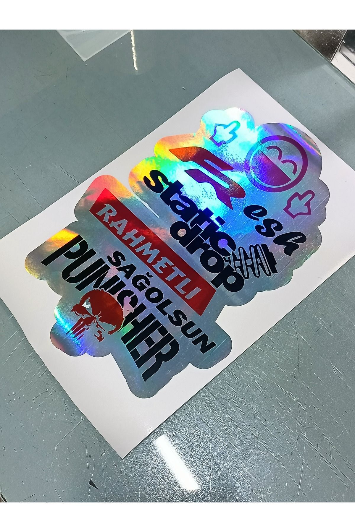 3M 32x22 CM LÜX Hologram Araba Arka Cam Yazıları / LÜX Hologram Arka Cam Sticker Set / Hologram Sticker