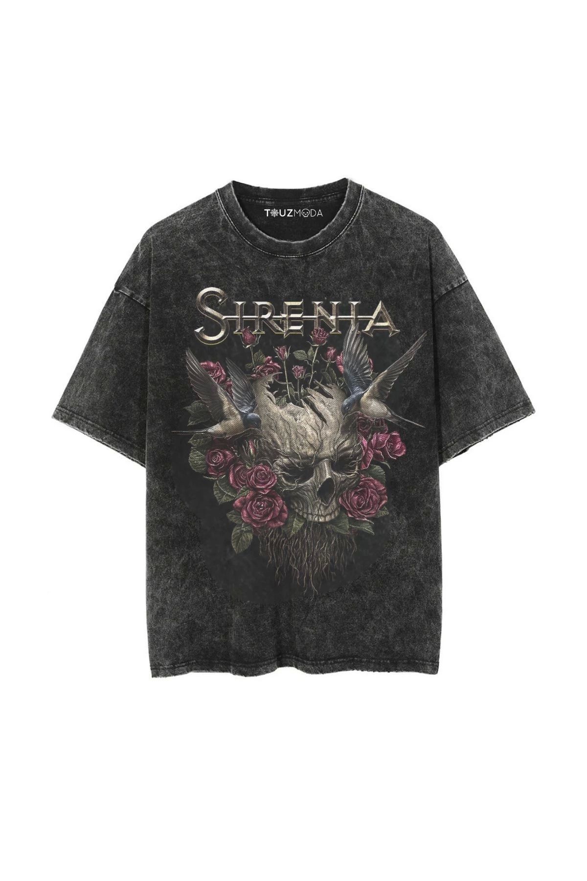 Violon Rock Serisi Sirenia Baskılı Unisex Oversize T-Shirt