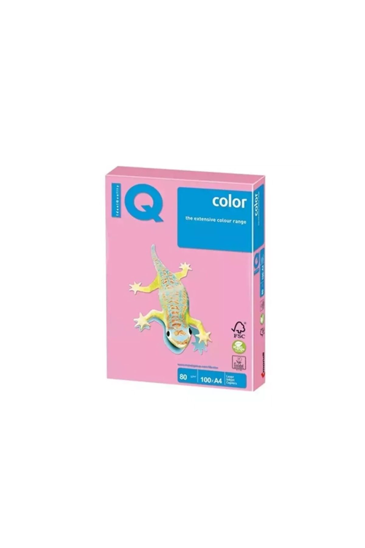 nina zone Mondi IQ Color Renkli Fotokopi Kağıdı A4 80 Gram 500 Yaprak Pembe