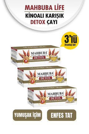Mahbuba 3 Adet Kinoalı Karışık Bitki Çayı 3x60gr ( 3 AYLIK 90 KULLANIM )