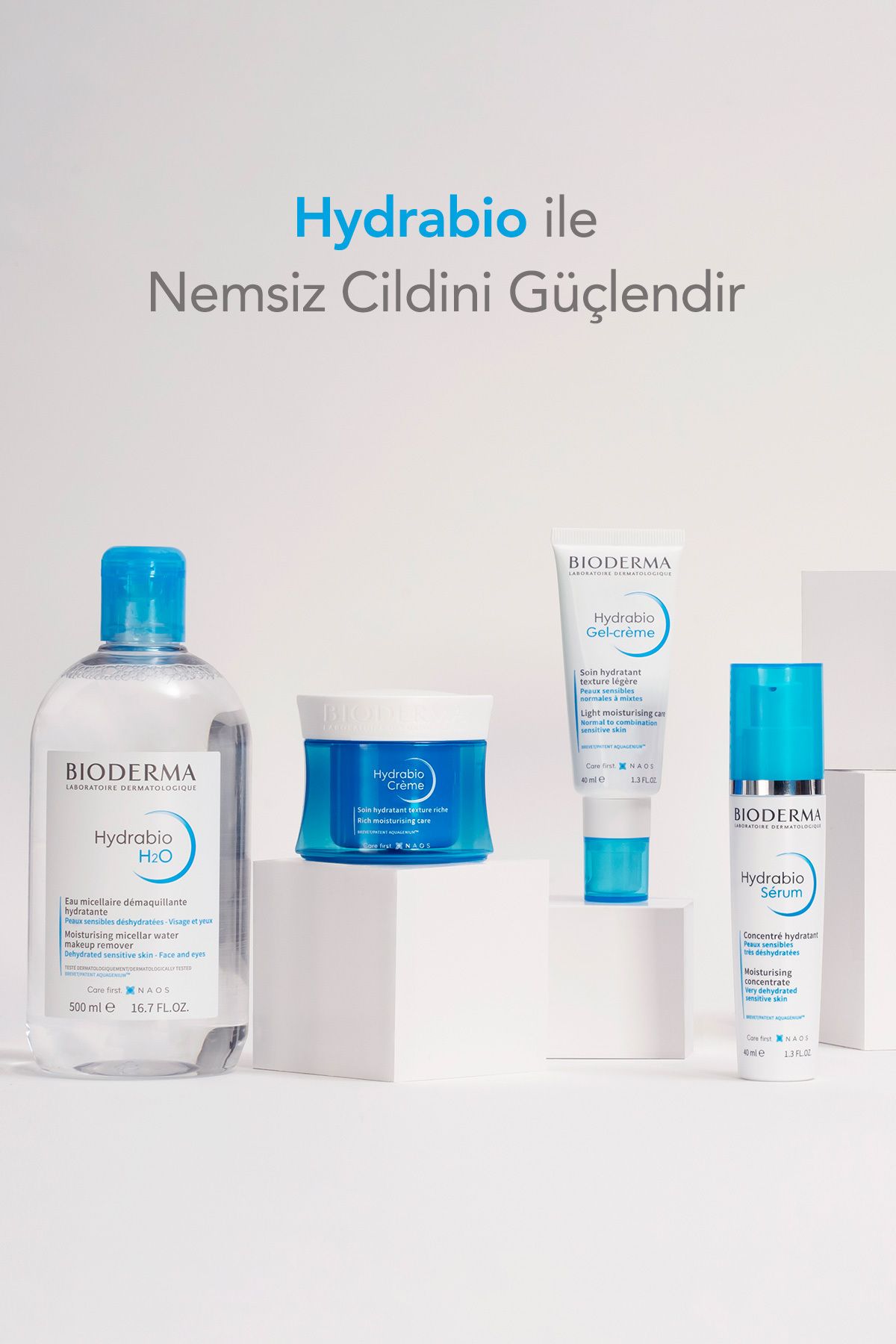 کرم مرطوب کننده قوی صورت Hydrabio Cream حاوی هیالورونیک اسید نیاسینامید ویتامین E 50 میلی لیتر Bioderma