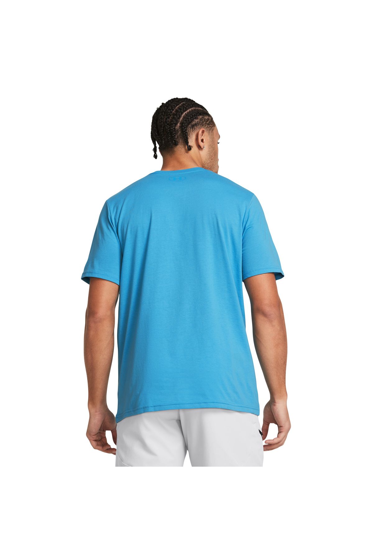 تی شرت ورزشی آبی مردانه آستین کوتاه قفسه سینه در سمت چپ UA 1326799 434 Under Armour
