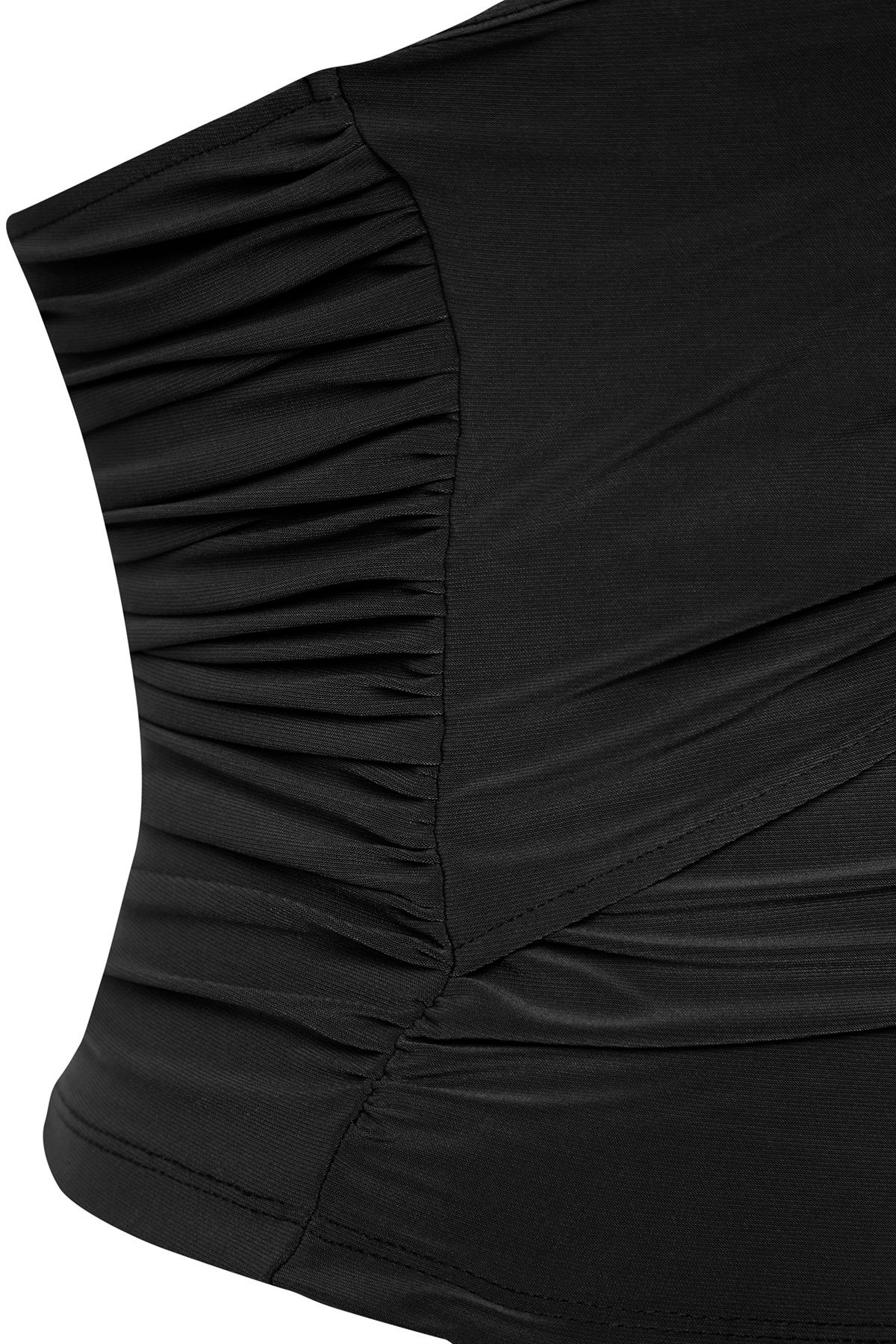 Trendyol Collection-Limitált kiadás - fekete pánt nélküli kötött blúz TPRSS25BZ00032 5