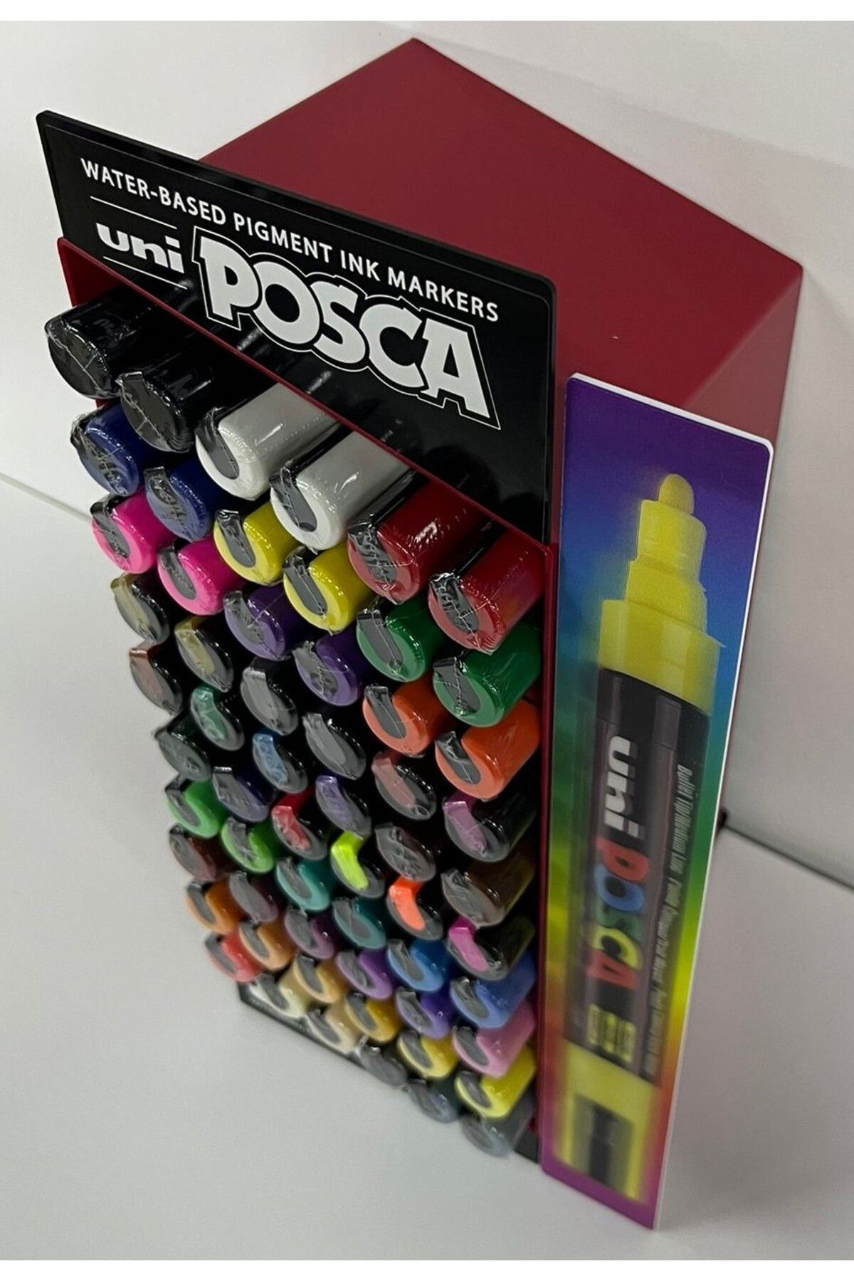 Uni-Posca Giant Set of 60 with Stand Gift (49 Different Colors) Pc-5M (1.8-2.5mm) Poska Pc5M Pc - 5m 5