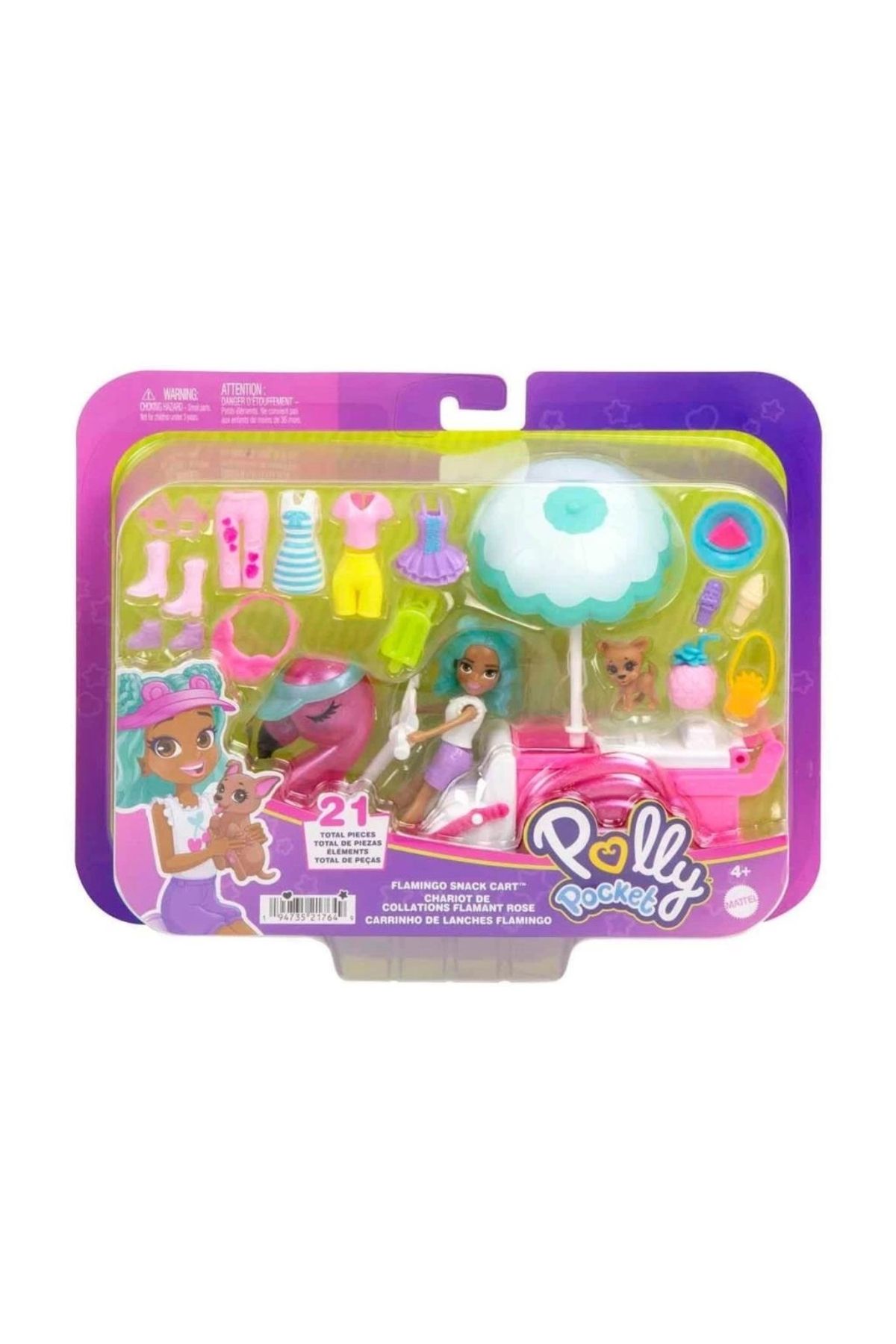 NessiWorld HWP24 Polly Pocket Filamingo Motosiklet ve Tropik Aksesuarlar