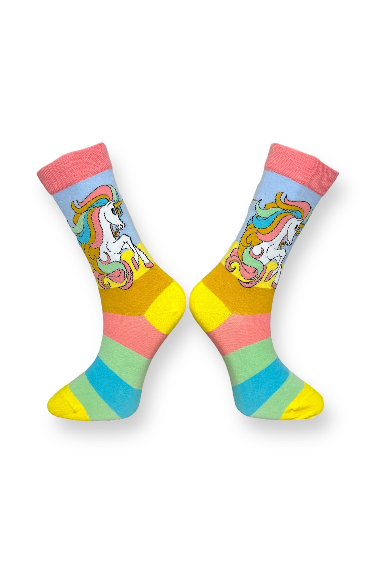Mevo-3-Piece Unisex Flexible Moisturizing Cotton Colorful and Patterned Socks 3
